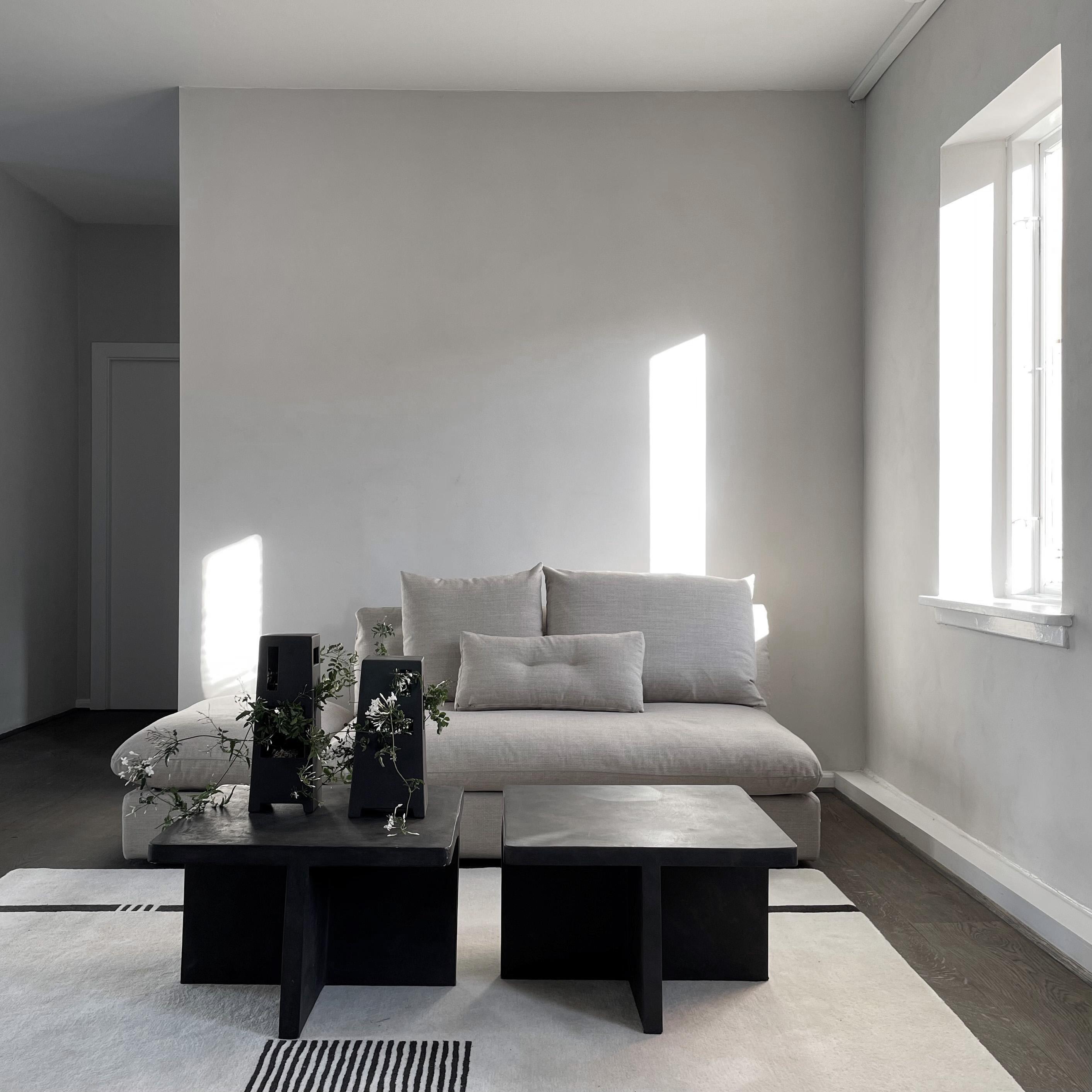 Concrete Set of 2 Brutus Coffee Tables by 101 Copenhagen For Sale