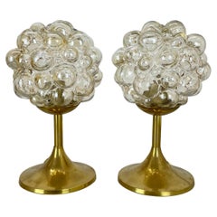 2er set tischleuchten aus blasenförmigem glas von Helena Tynell  Glashütte Limburg, Deutschland