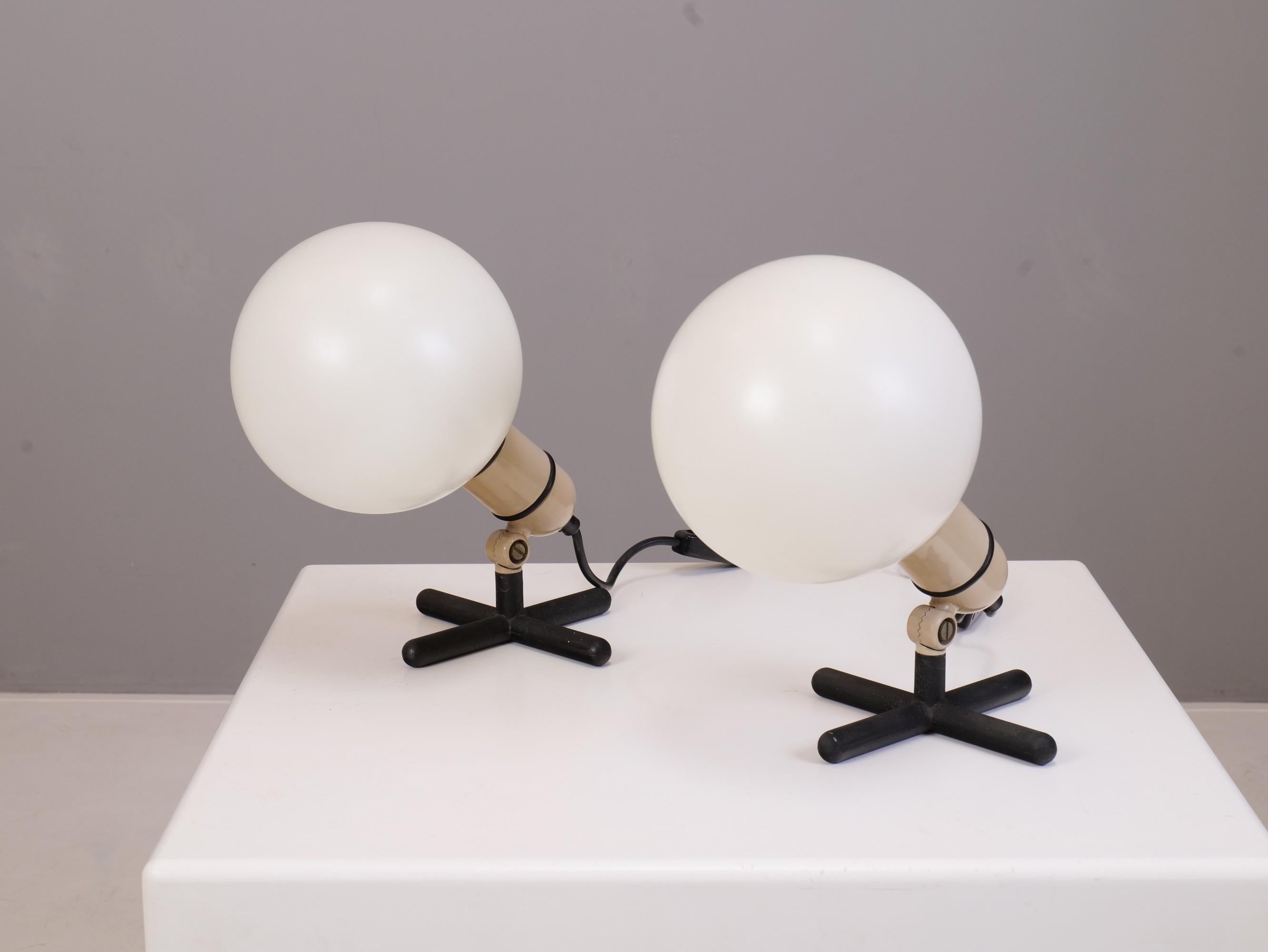 Set of 2 adjustable ball lamps by Lita - France early 1960's.