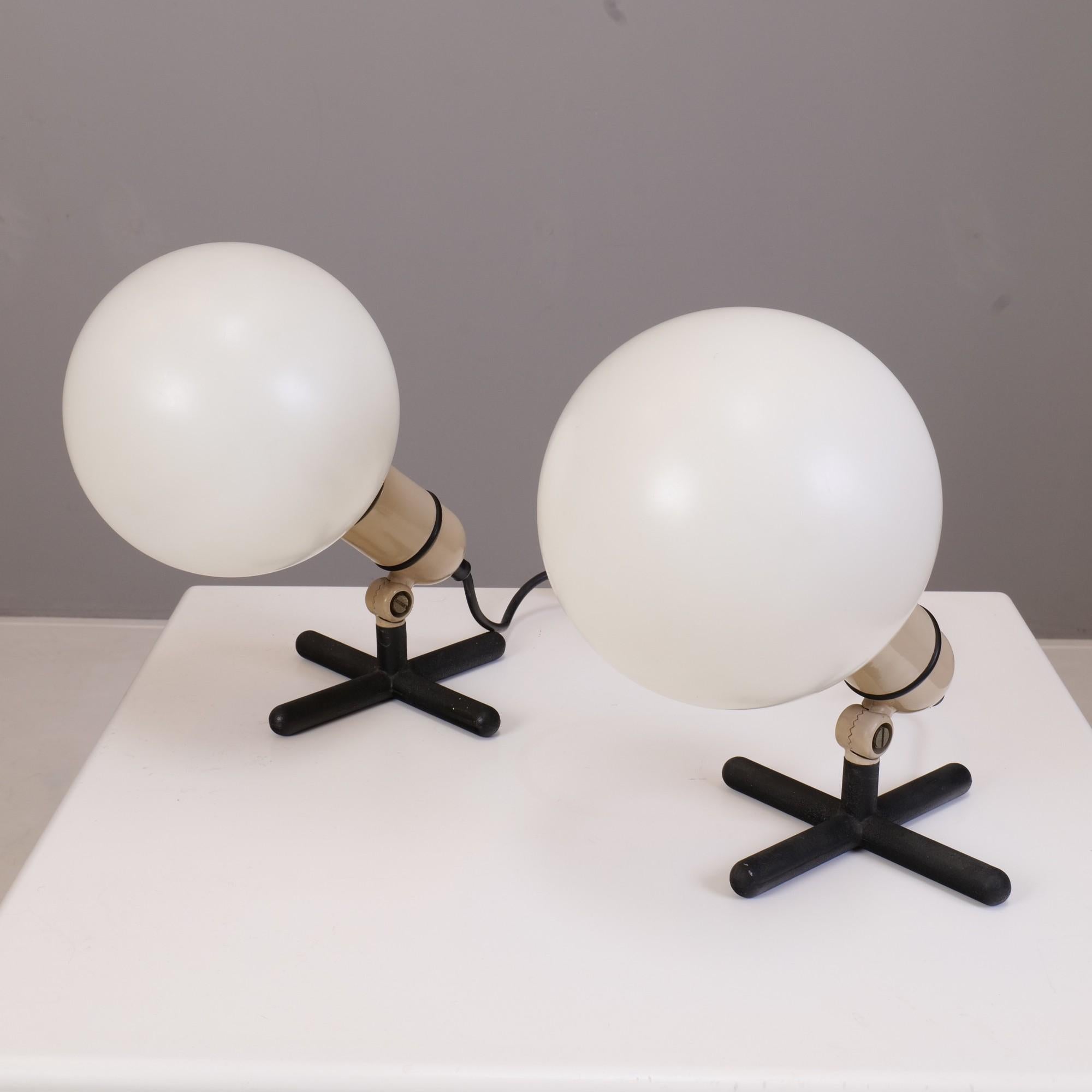 French Set of 2 Bubble Lamps by Jacques Biny for Lita, 1960's France