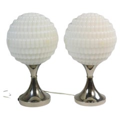 Set of 2 Bubble Pop Art 1970s table lamps. Germany