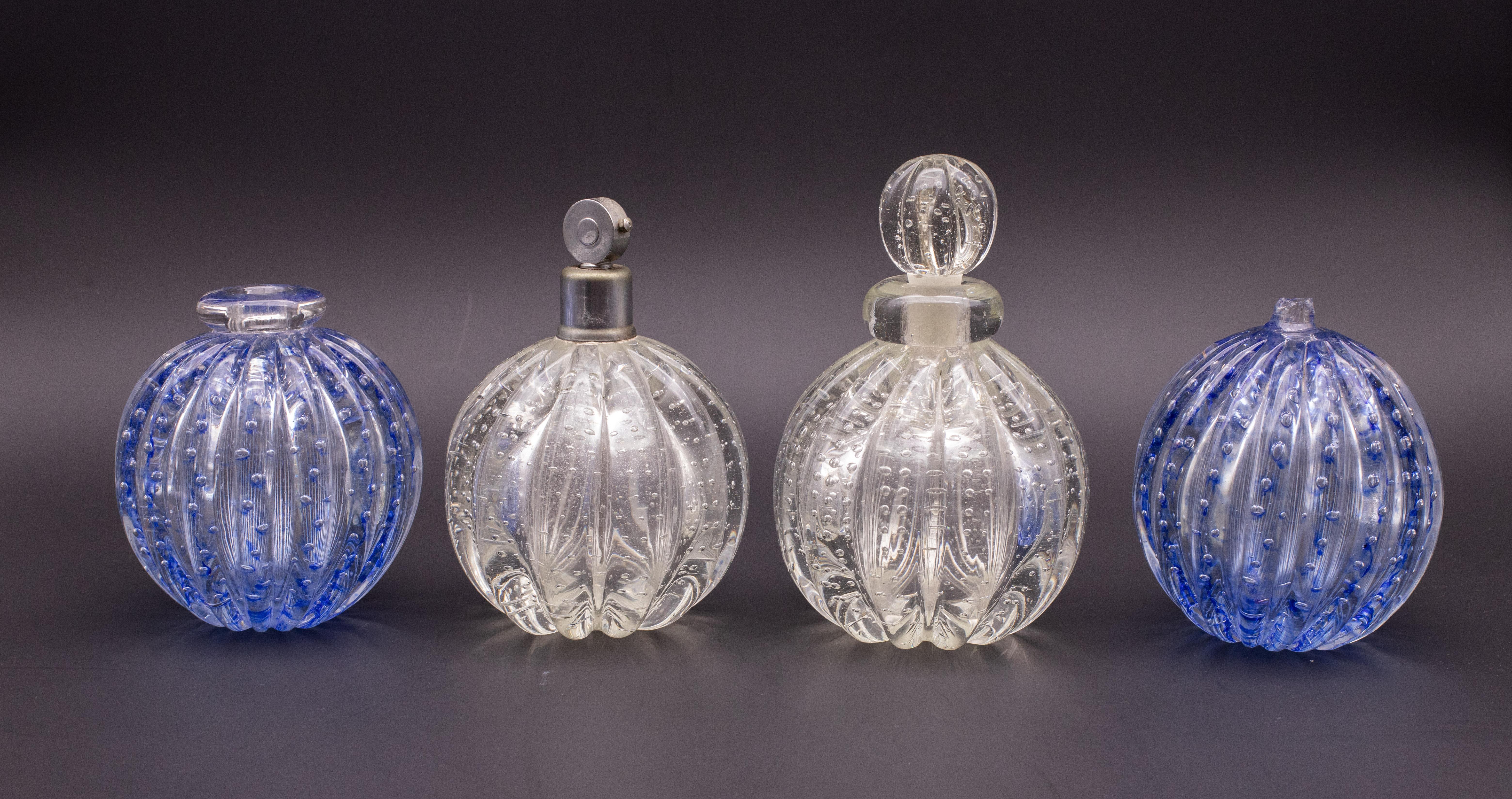 Ensemble de 2 vases Bubbles Blu par Barovier&Toso, années 1950 en vente 5