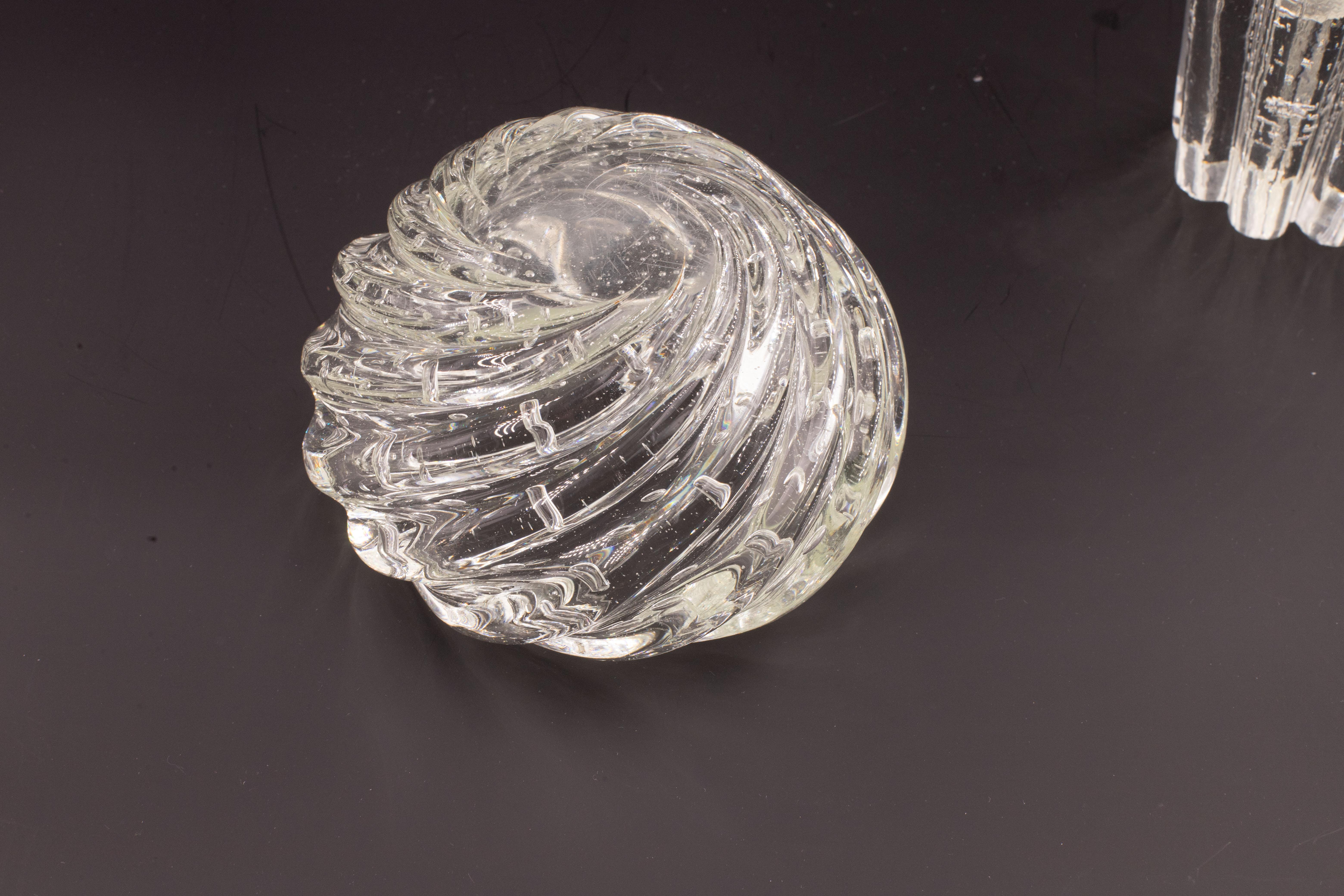 Set of 2 Bubbles Glass Vase by Barovier e Toso, 1950s For Sale 2