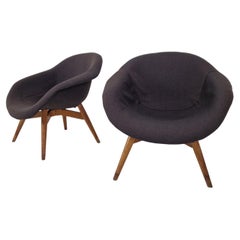 Set of 2 Bucket Lounge Chairs by Miroslav Navrátil for Vertex, 1960's
