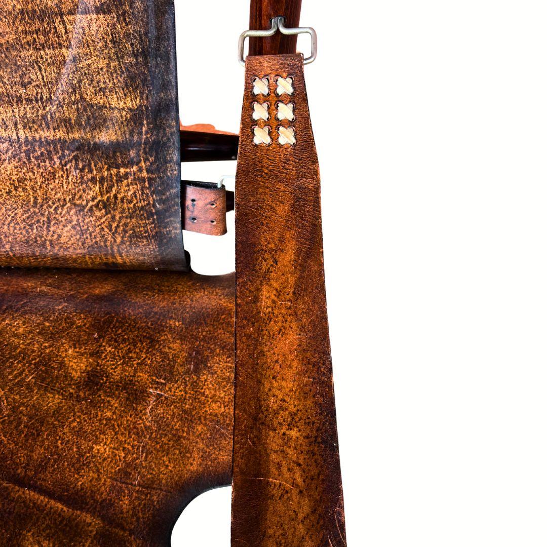 Mid-Century Modern Set of 2 Buffalo Leather Safari Armchairs in the Style of Arne Norell, 1970s en vente