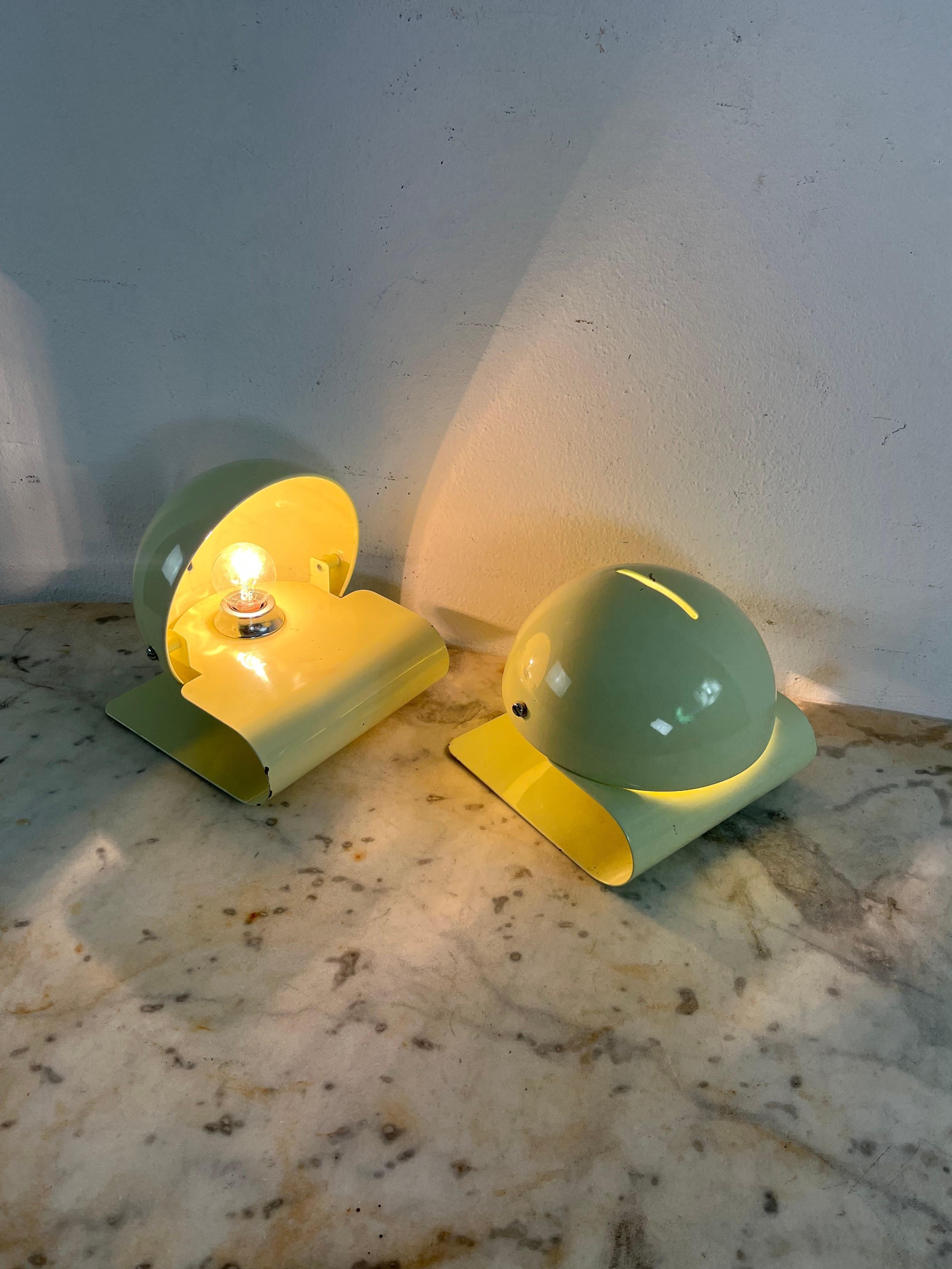 Set Of 2 Bugia Model Table Lamps by Giuseppe Cormio for IGuzzini, 1970s For Sale 8
