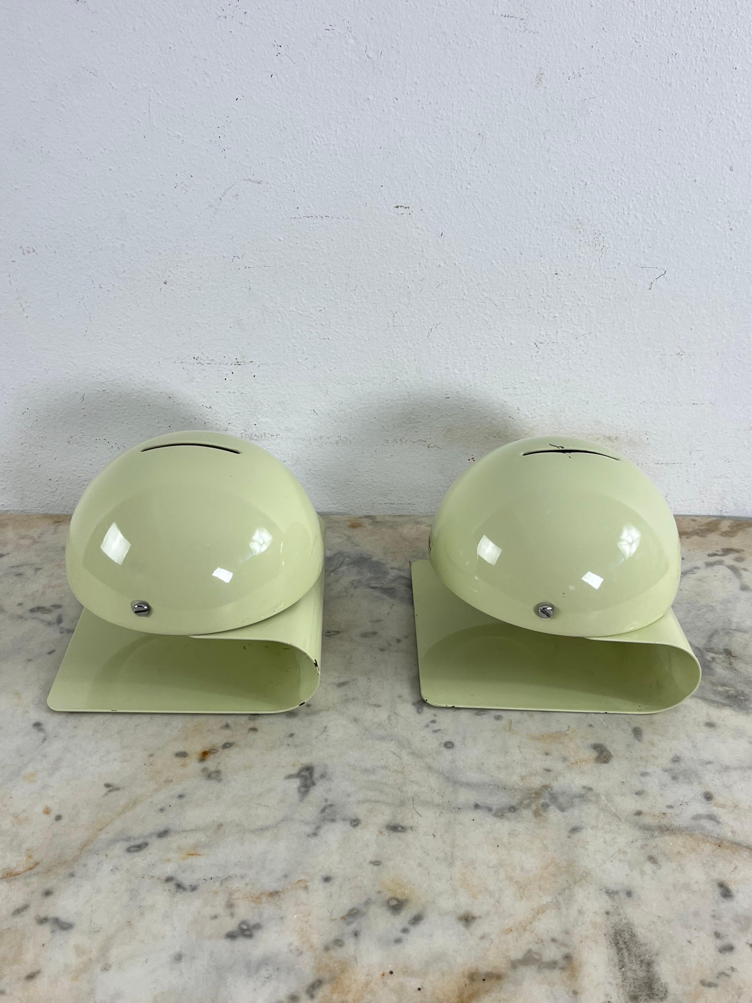 Metal Set Of 2 Bugia Model Table Lamps by Giuseppe Cormio for IGuzzini, 1970s For Sale