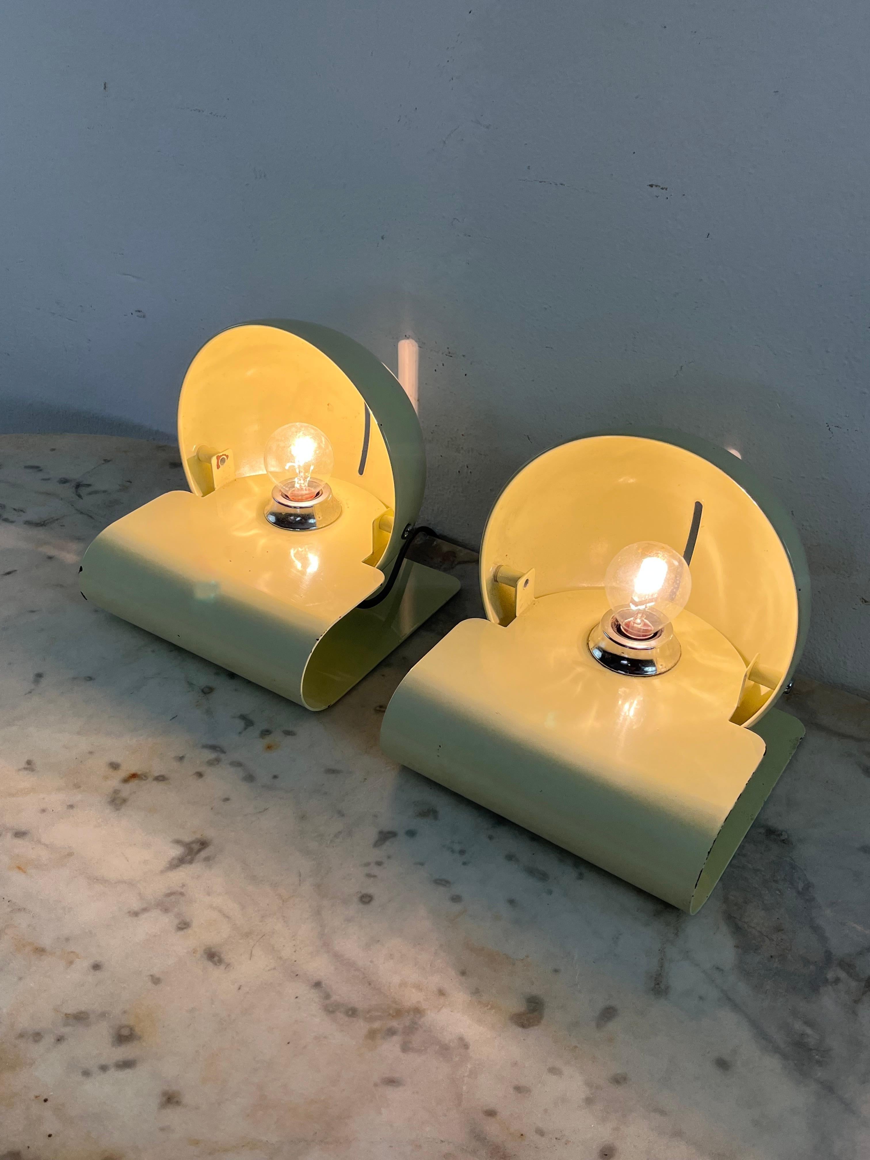 Set Of 2 Bugia Model Table Lamps by Giuseppe Cormio for IGuzzini, 1970s For Sale 1