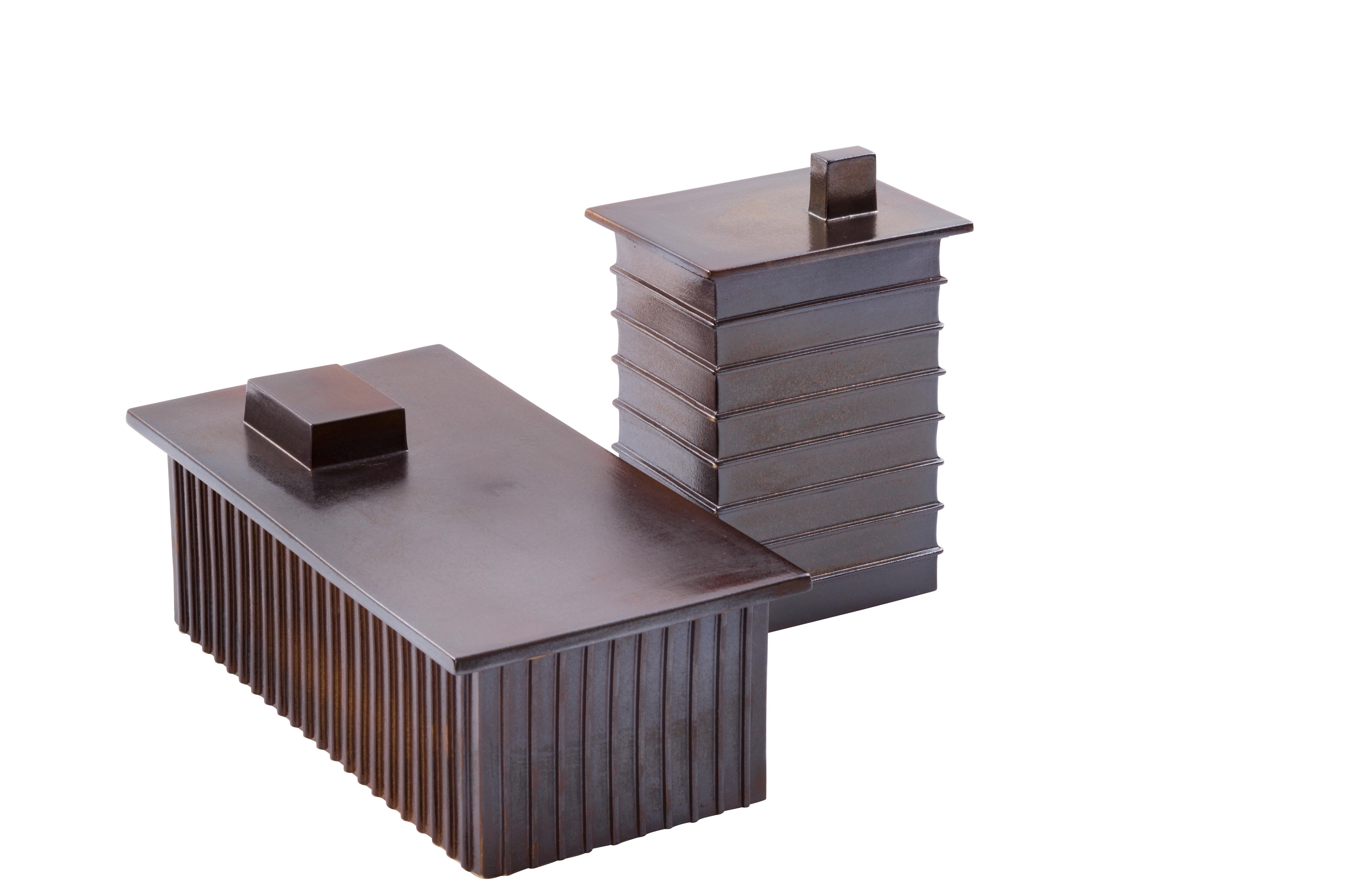 Post-Modern Set of 2 Building Boxes by Pulpo For Sale