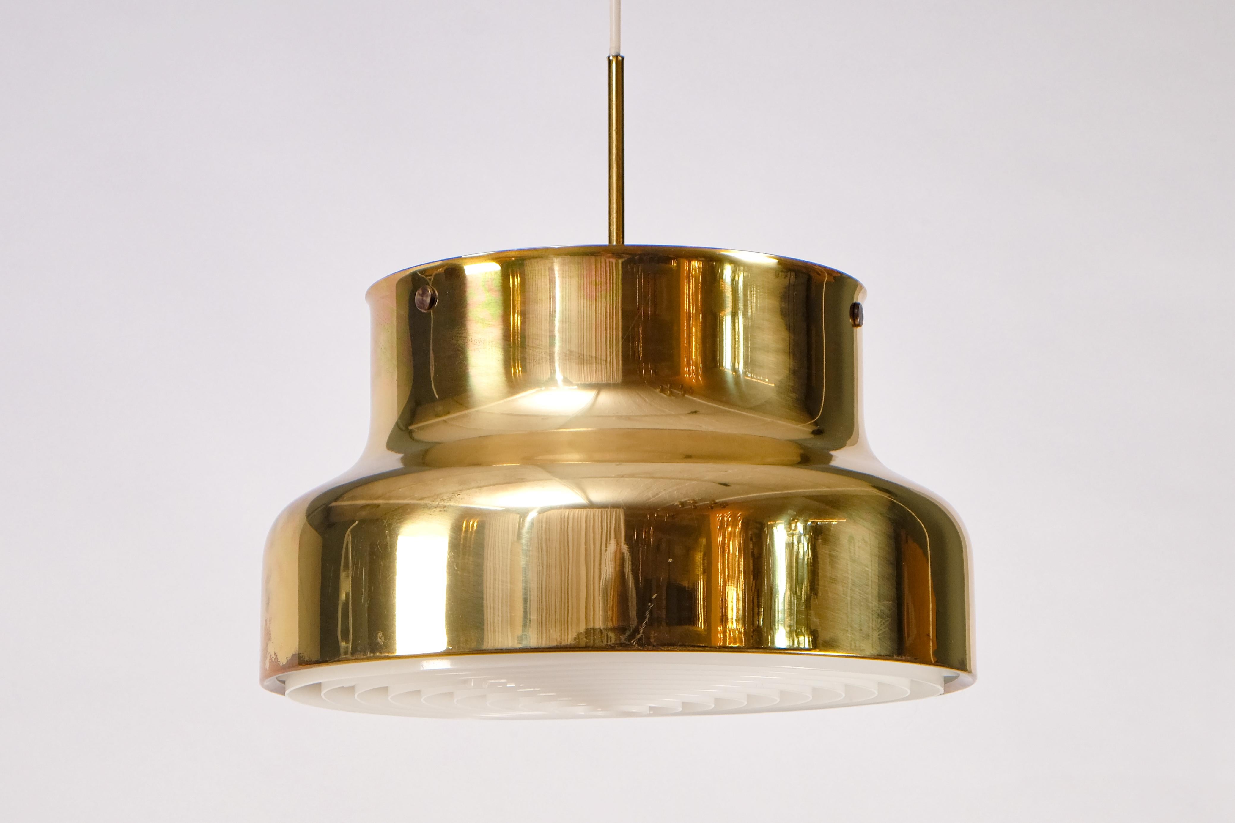 Set of 2 Bumling Ceiling Pendants in Brass, Sweden, 1960s 3
