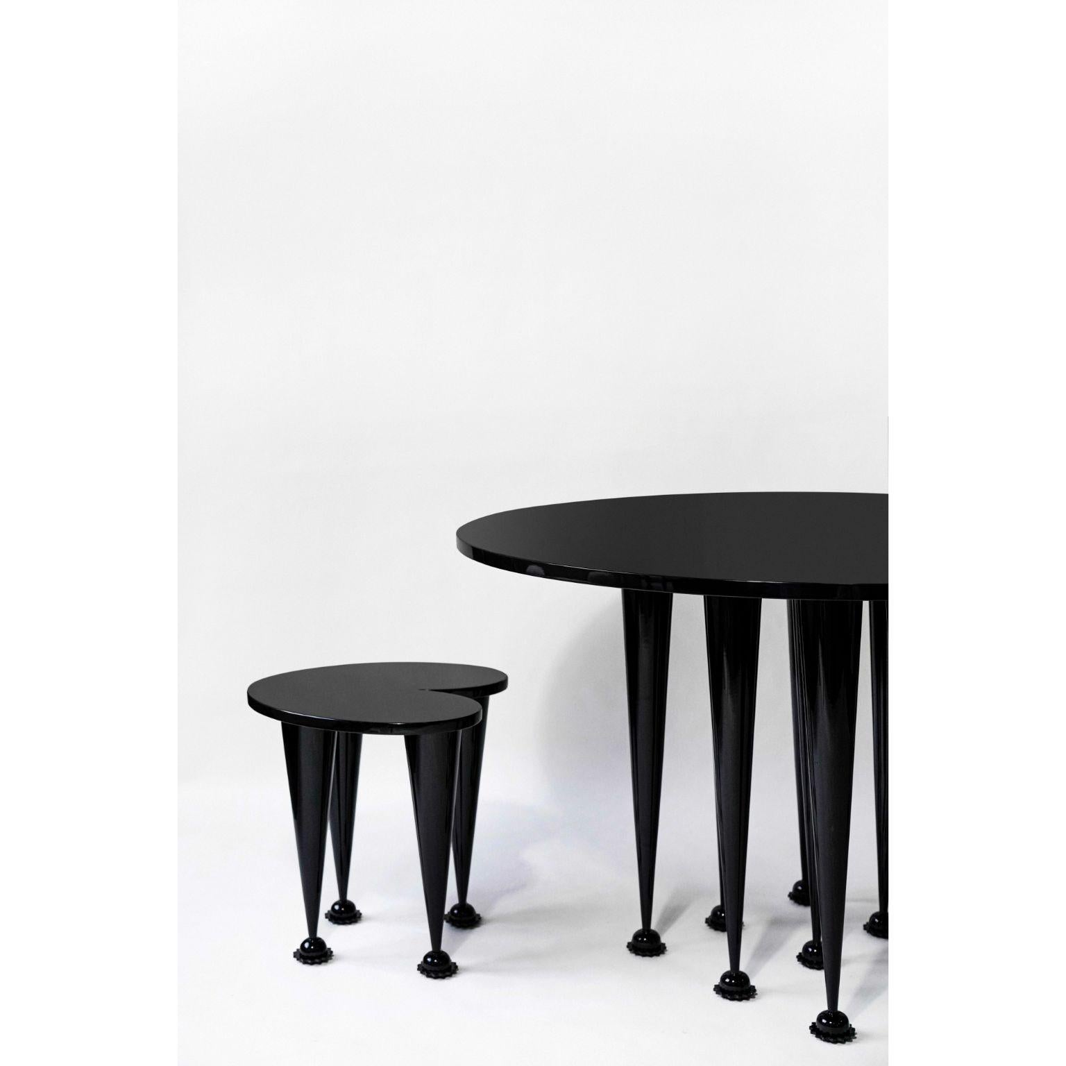 Contemporary Set of 2 Burning Memories All Black Stools by the Shaw