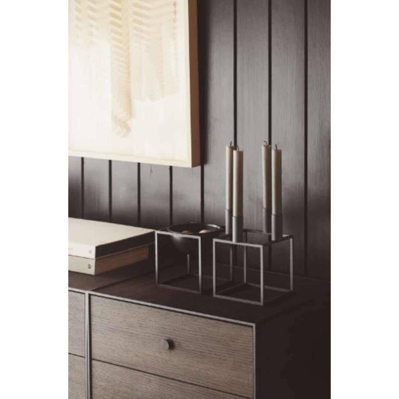 Set di 2 portacandele Kubus e Base 4 in rame brunito di By Lassen in vendita 3