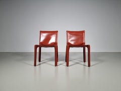 Set of 2 CAB 412 Chairs by Mario Bellini for Cassina, 1980