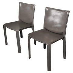 Set of 2 CAB 412 Chairs by Mario Bellini for Cassina, 1980s
