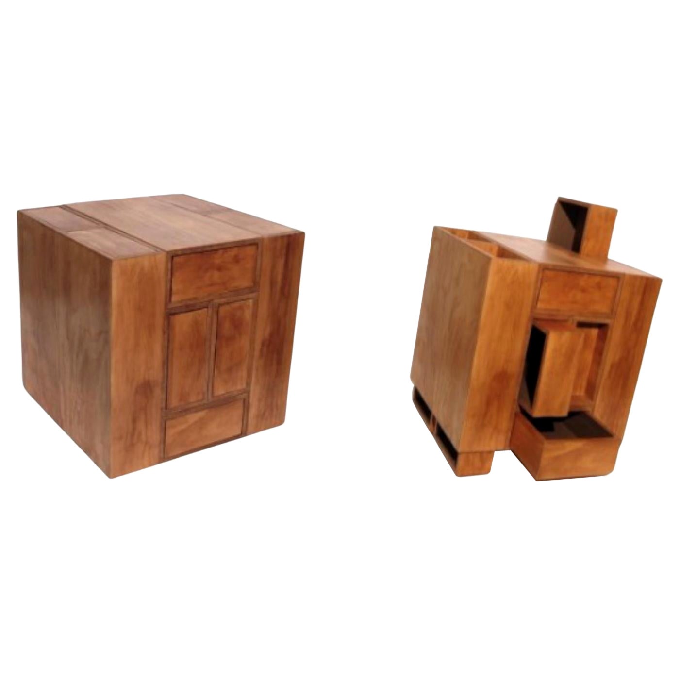 Set of 2 Caixas De Fósforos Coffe Tables by Mameluca For Sale