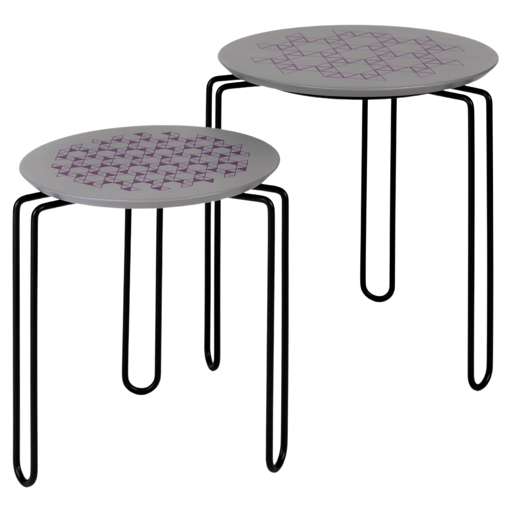 Set of 2 Caleido Coffee Table by Mentemano For Sale