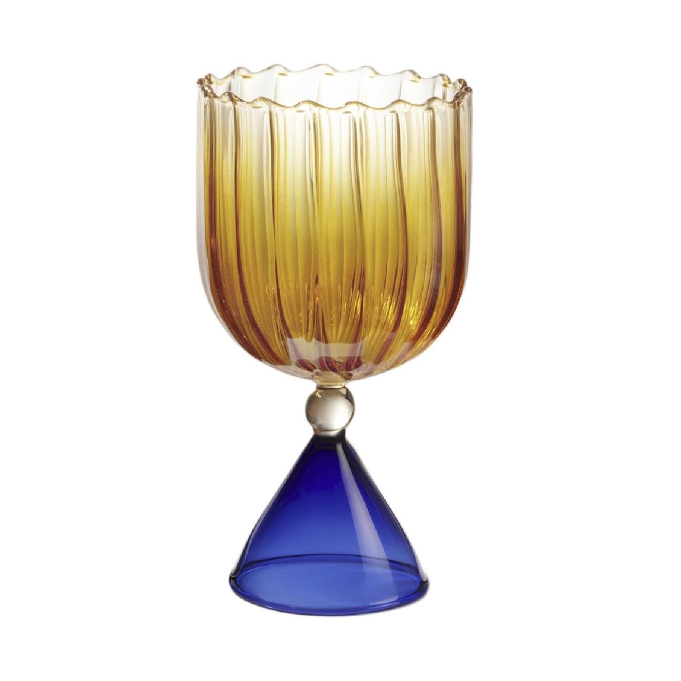 Set de 2 copas de agua/vino Calypso Naranja de Serena Confalonieri en venta 1