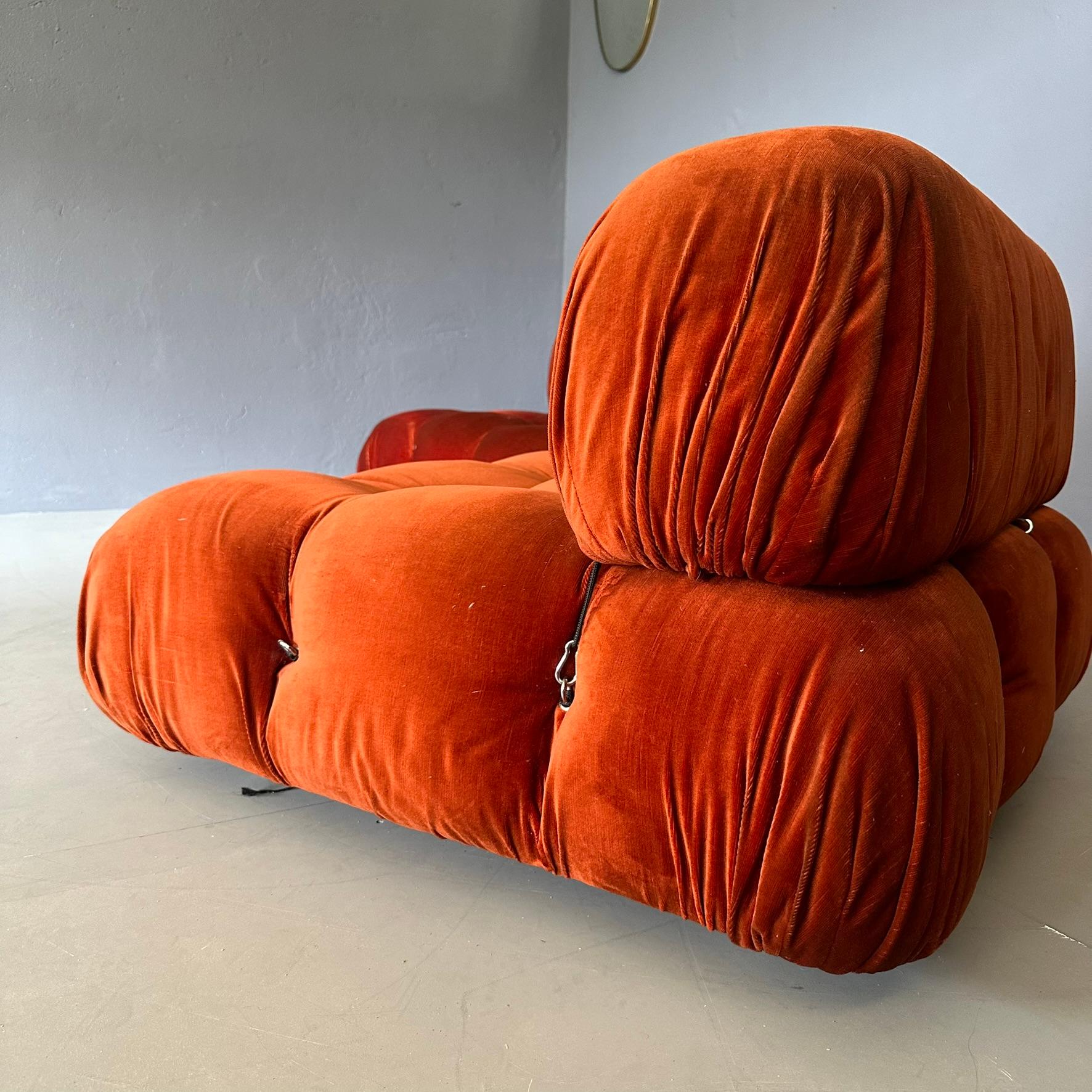 Set of 2 Camaleonda modular armchairs/sofas by Mario Bellini, C&B 1970 1970s 2