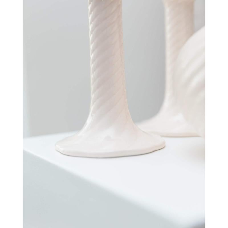 Set di 2 portacandele e vaso in ceramica di design del Medioevo, anni '70 in vendita 1