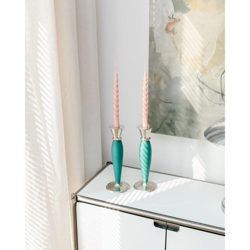 Set of 2 Candleholders Postmodern Retro Memphis Style, 2000 For Sale 4