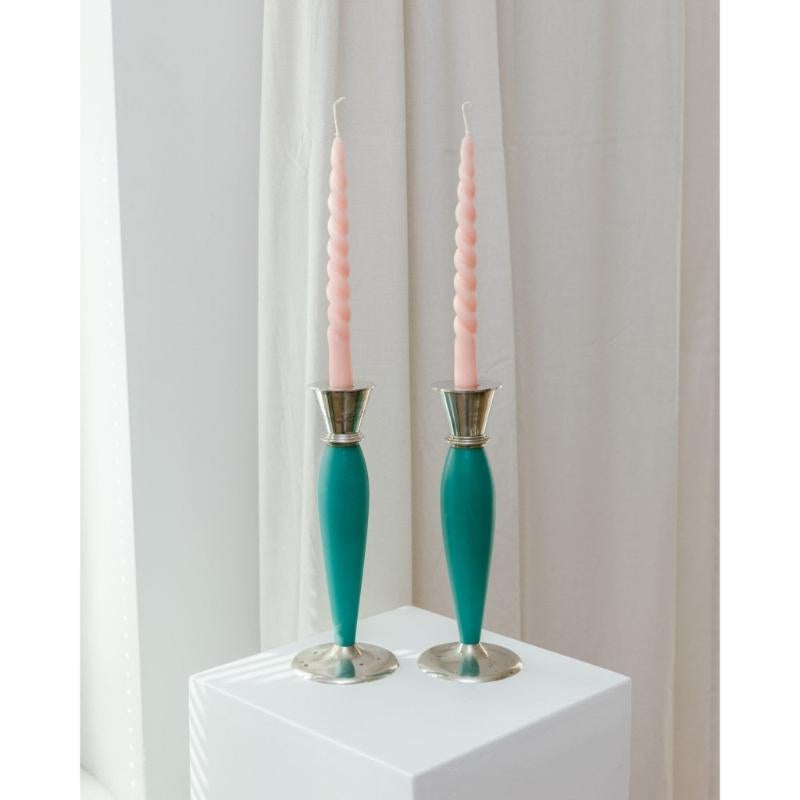 Set of 2 Candleholders Postmodern Retro Memphis Style, 2000 For Sale 1