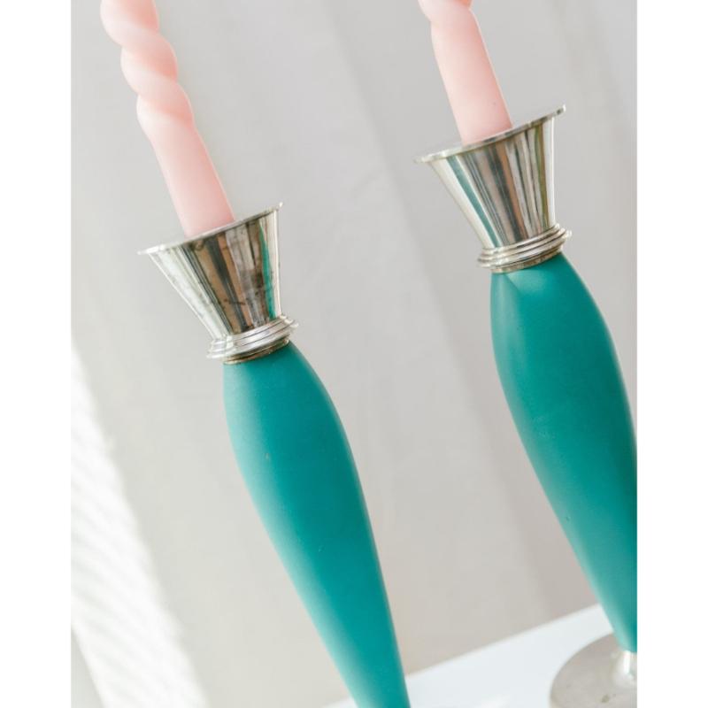 Set of 2 Candleholders Postmodern Retro Memphis Style, 2000 For Sale 3