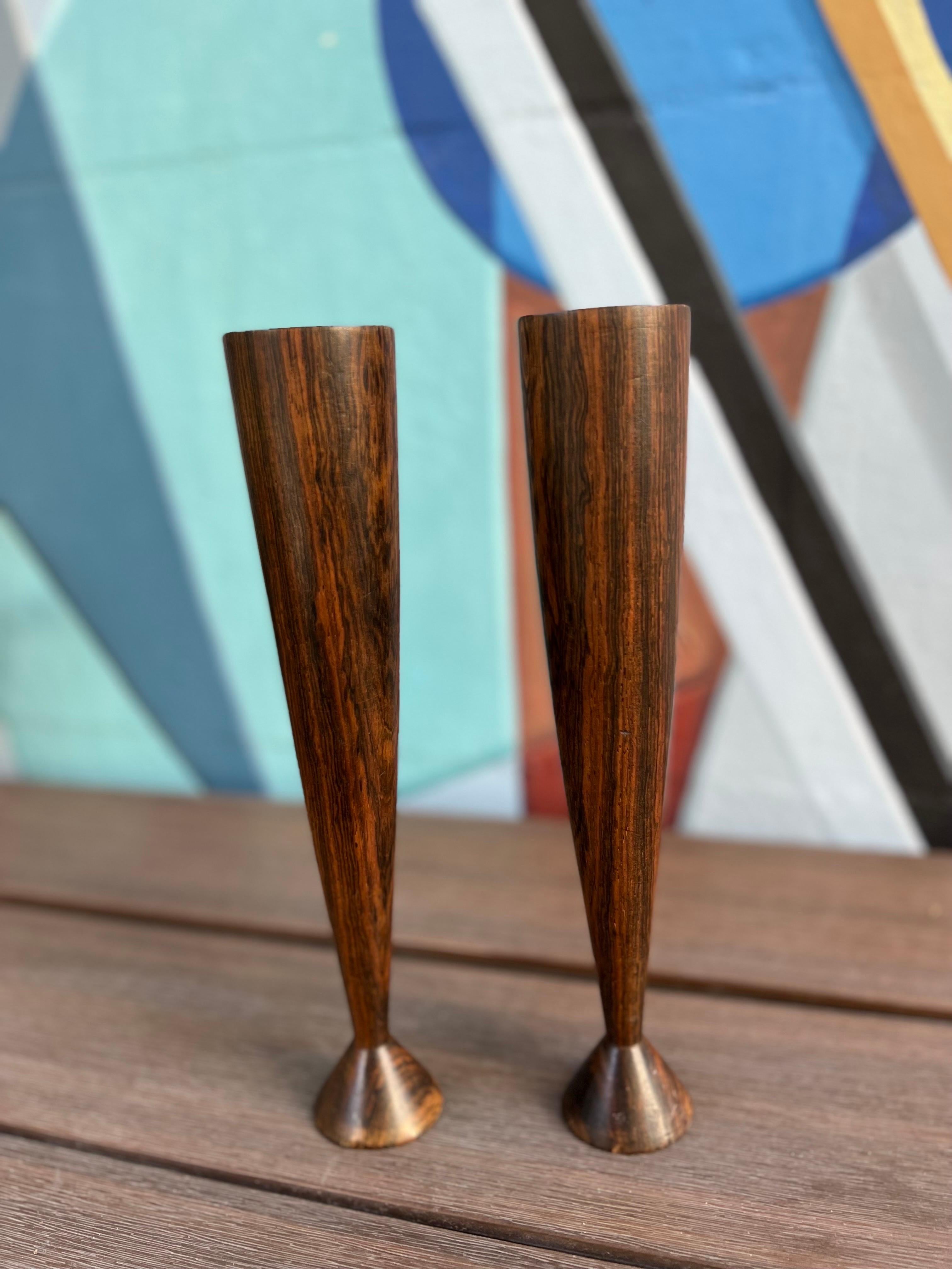 Mexican Set of 2 Candlesticks by Don Shoemaker  For Sale
