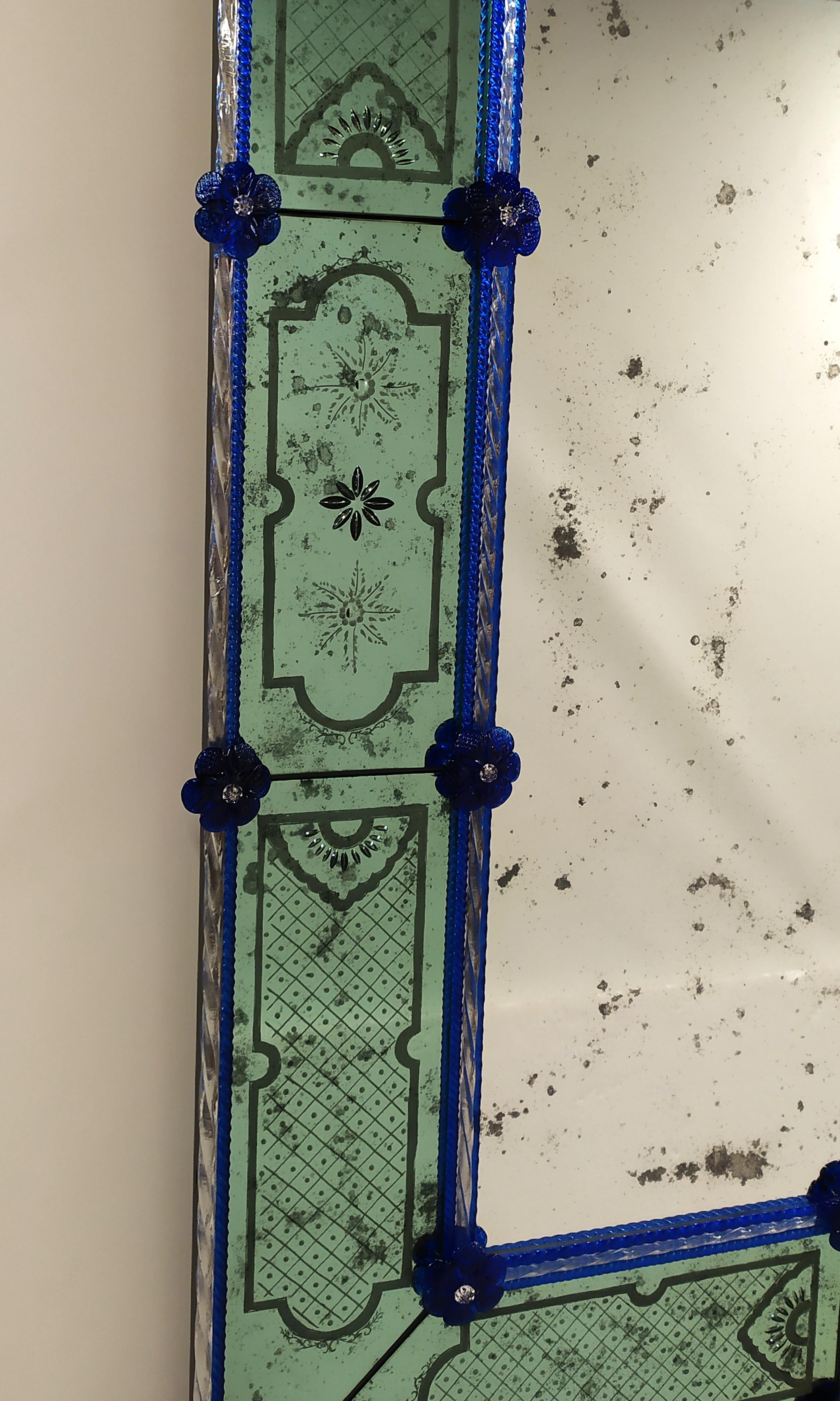Vetro di Murano Set di 2 specchiere di lusso di Murano 