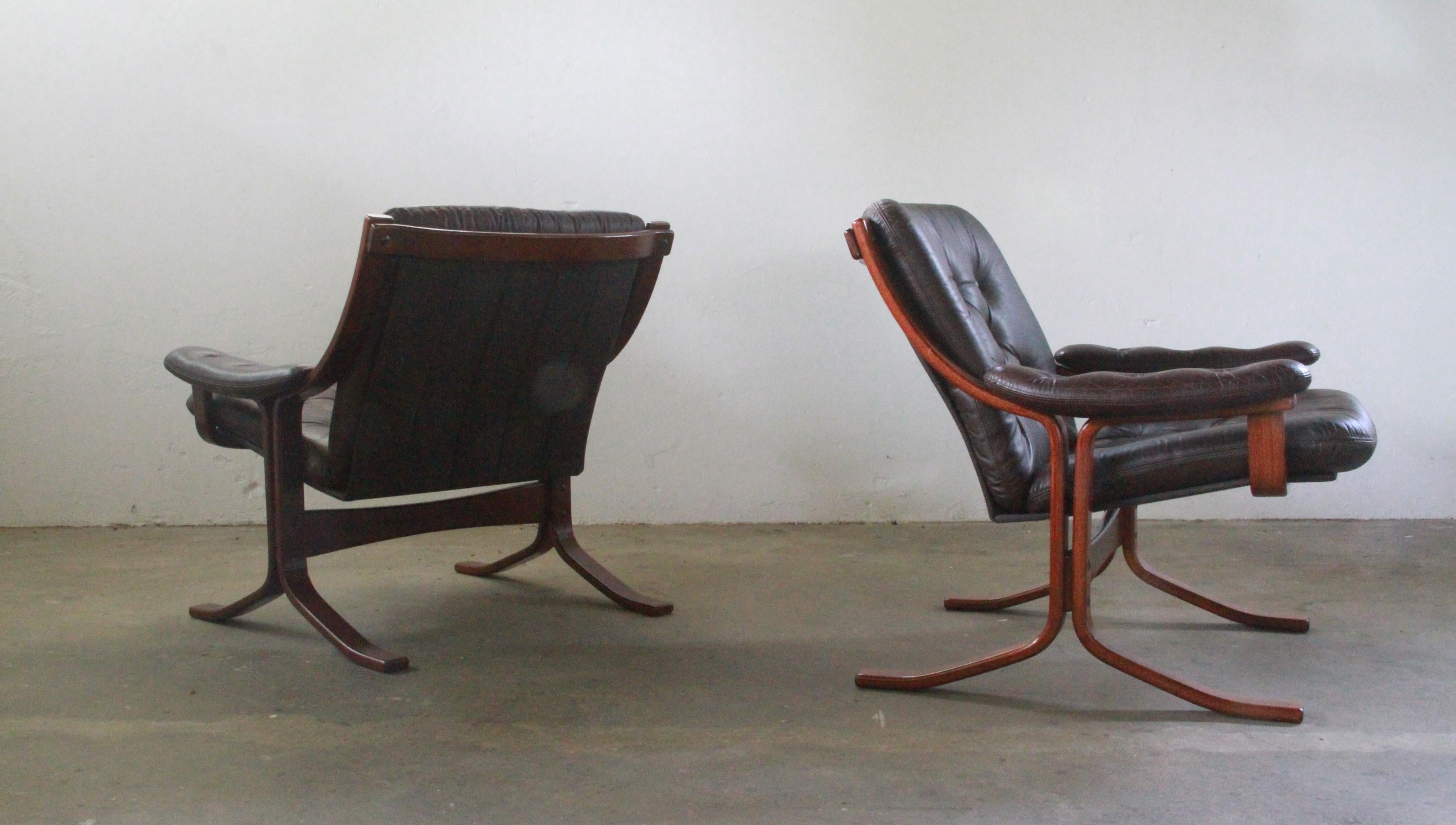 Ensemble de 2 fauteuils cantilever attr. Jon Hjortdal, Velledalen 1970 en vente 12