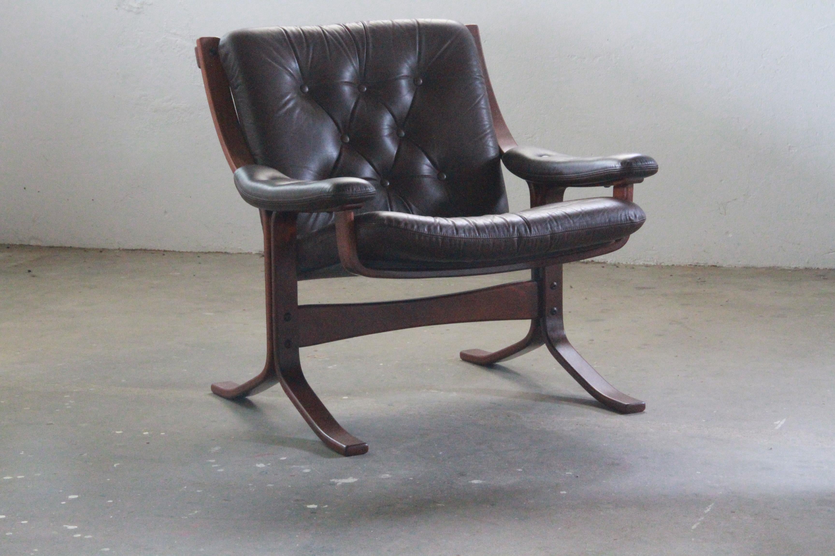 Fin du 20e siècle Ensemble de 2 fauteuils cantilever attr. Jon Hjortdal, Velledalen 1970 en vente