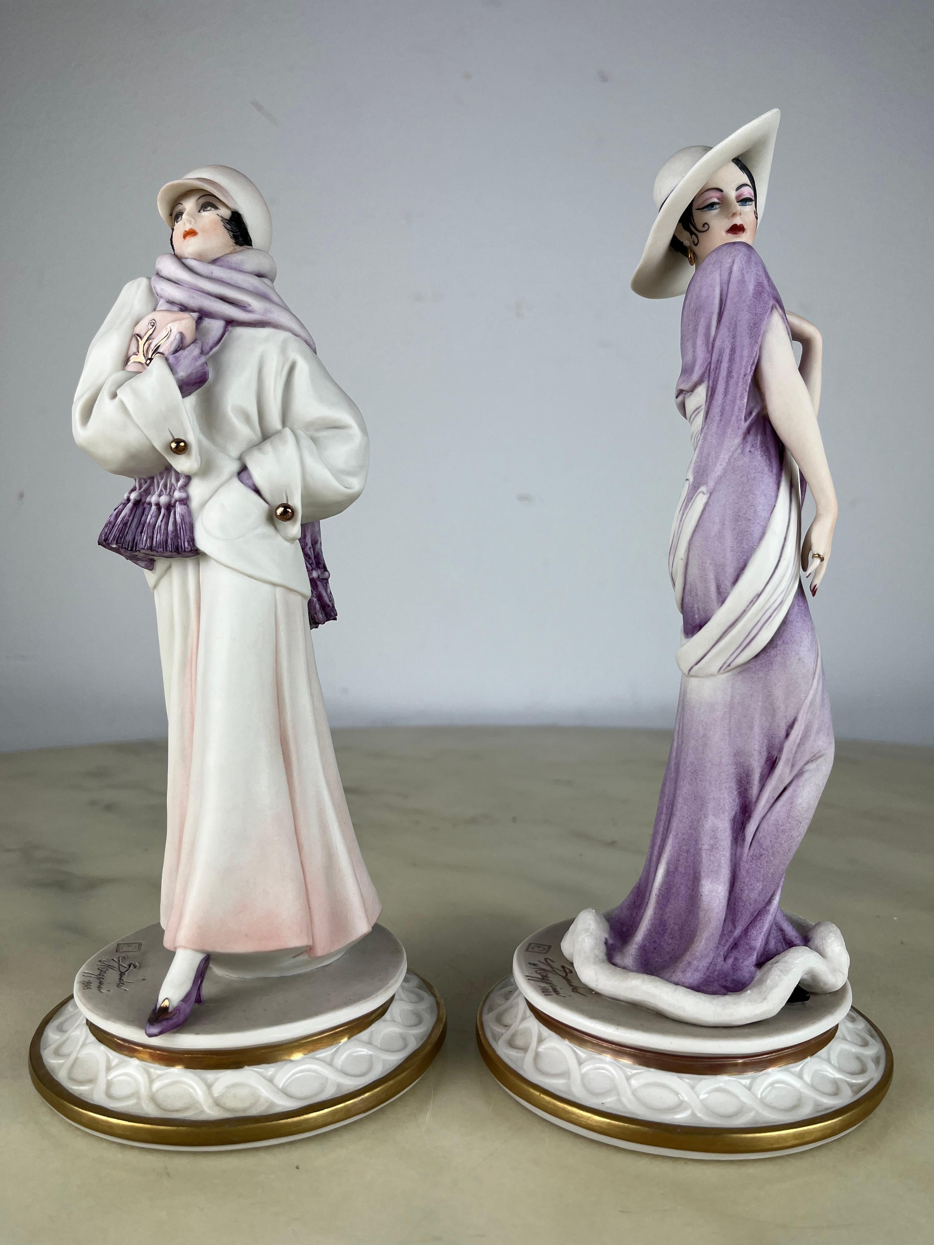 Other Set of 2 Capodimonte Figurines by Sandro Maggioni, Italy, 1980s For Sale