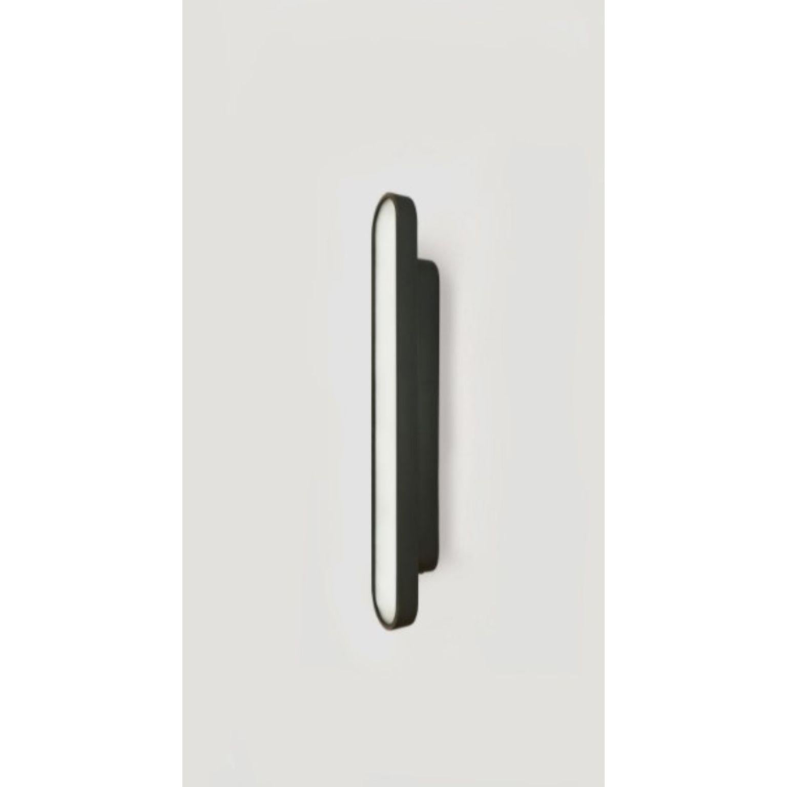 Post-Modern Set of 2 Capsule Black Wall Lights by Square in Circle