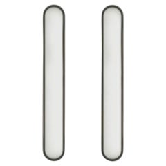 Set of 2 Capsule Black Wall Lights by Square in Circle
