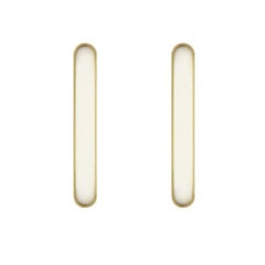 Set of 2 Capsule Golden Wall Lights by Square in Circle