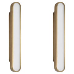 Set de 2 Capsule Golden Wall Lights by Square in Circle