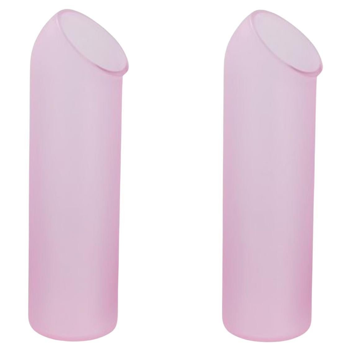 Set of 2 Carafes Pink by Pulpo For Sale