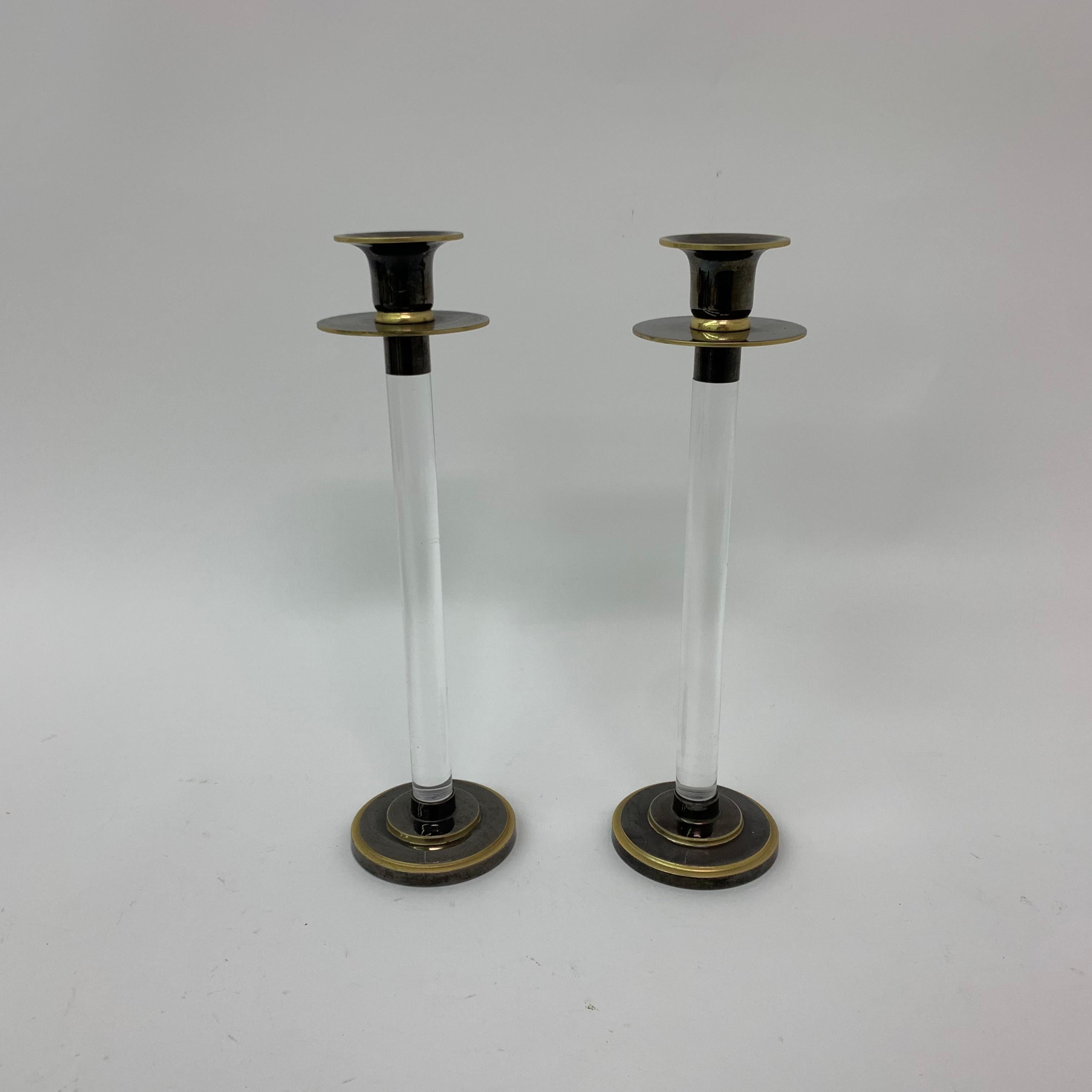 Set di 2 candele in lucite Caravell, anni '70 in vendita 4