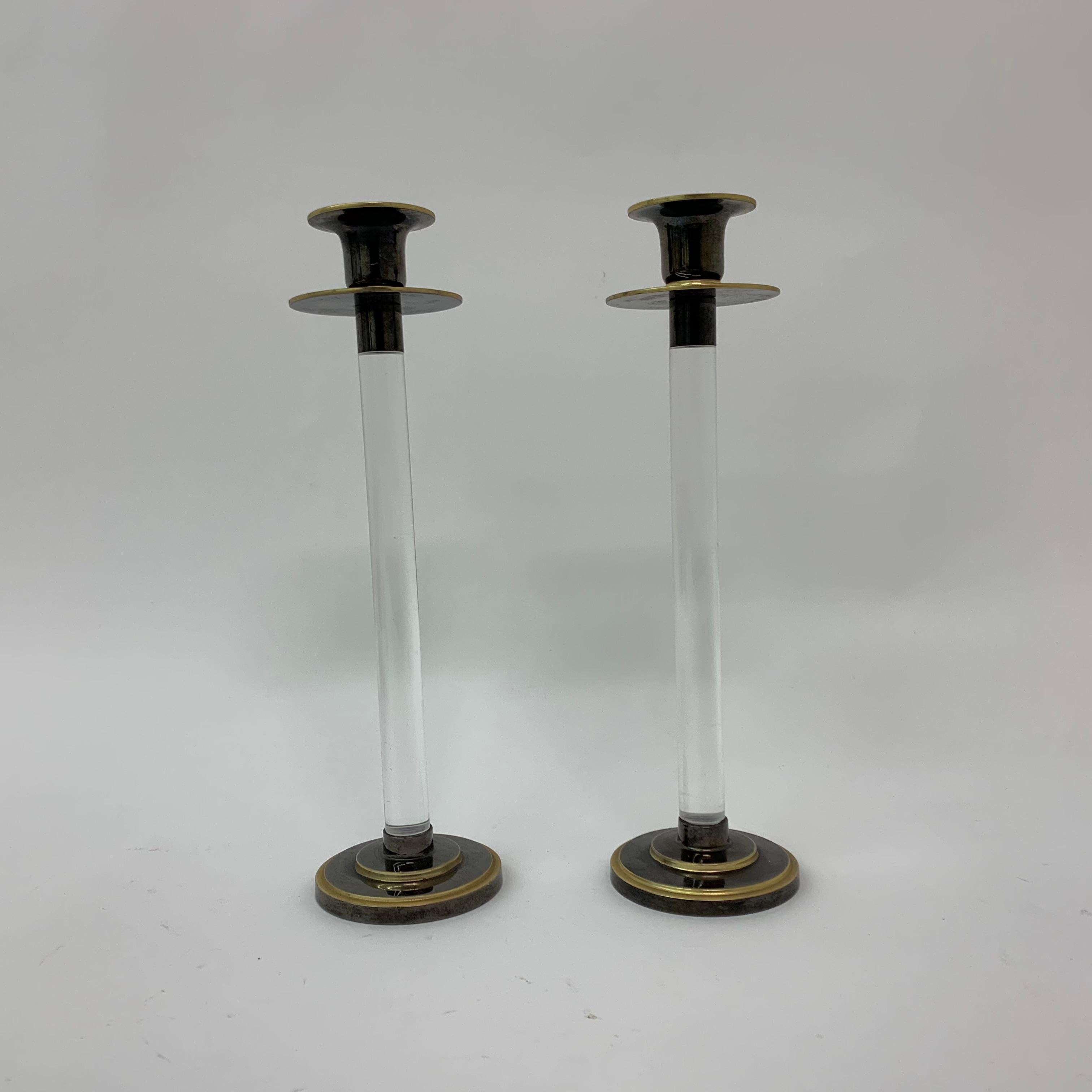 Set di 2 candele in lucite Caravell, anni '70 in vendita 5