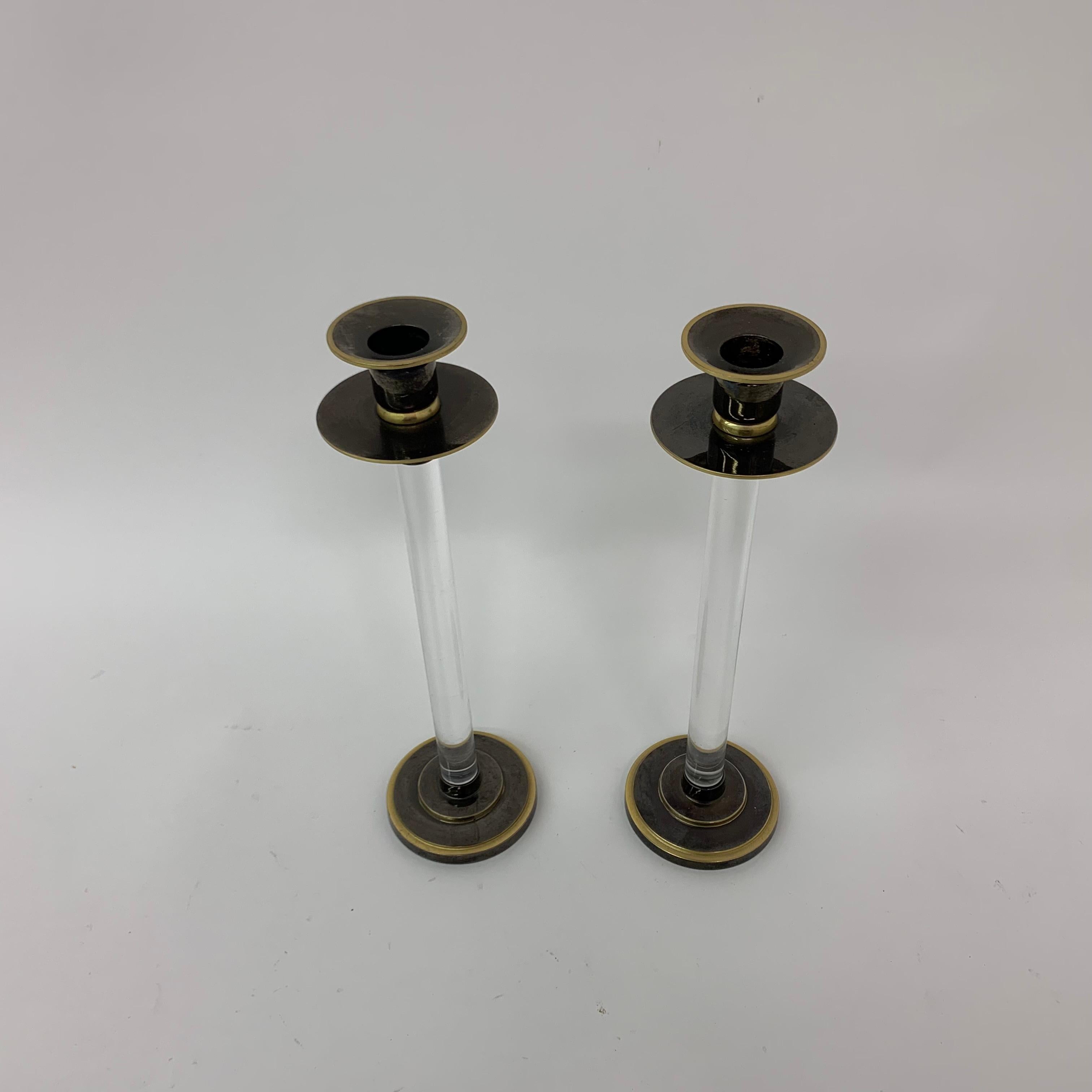 Set di 2 candele in lucite Caravell, anni '70 in vendita 6