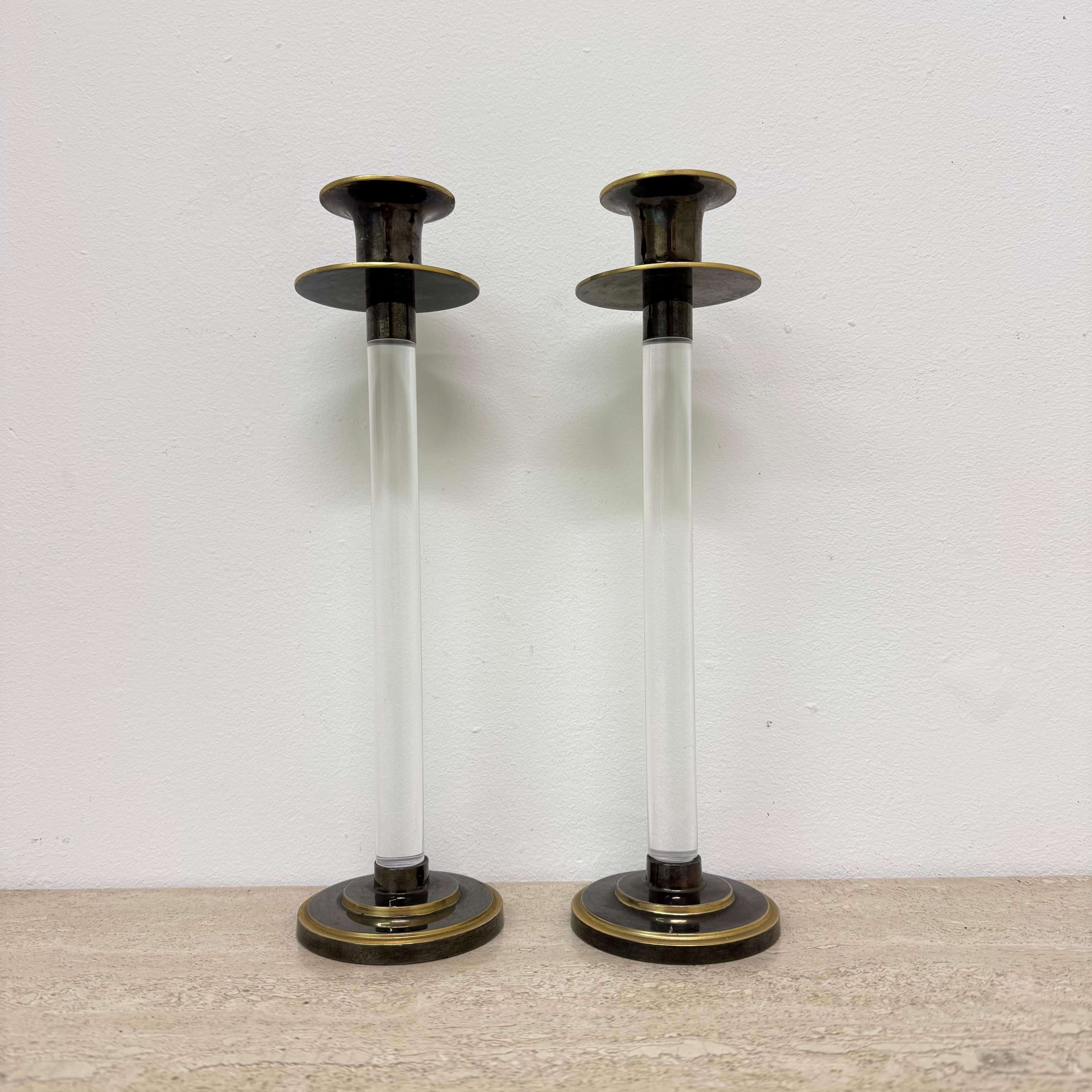 Set di 2 candele in lucite Caravell, anni '70 in vendita 6