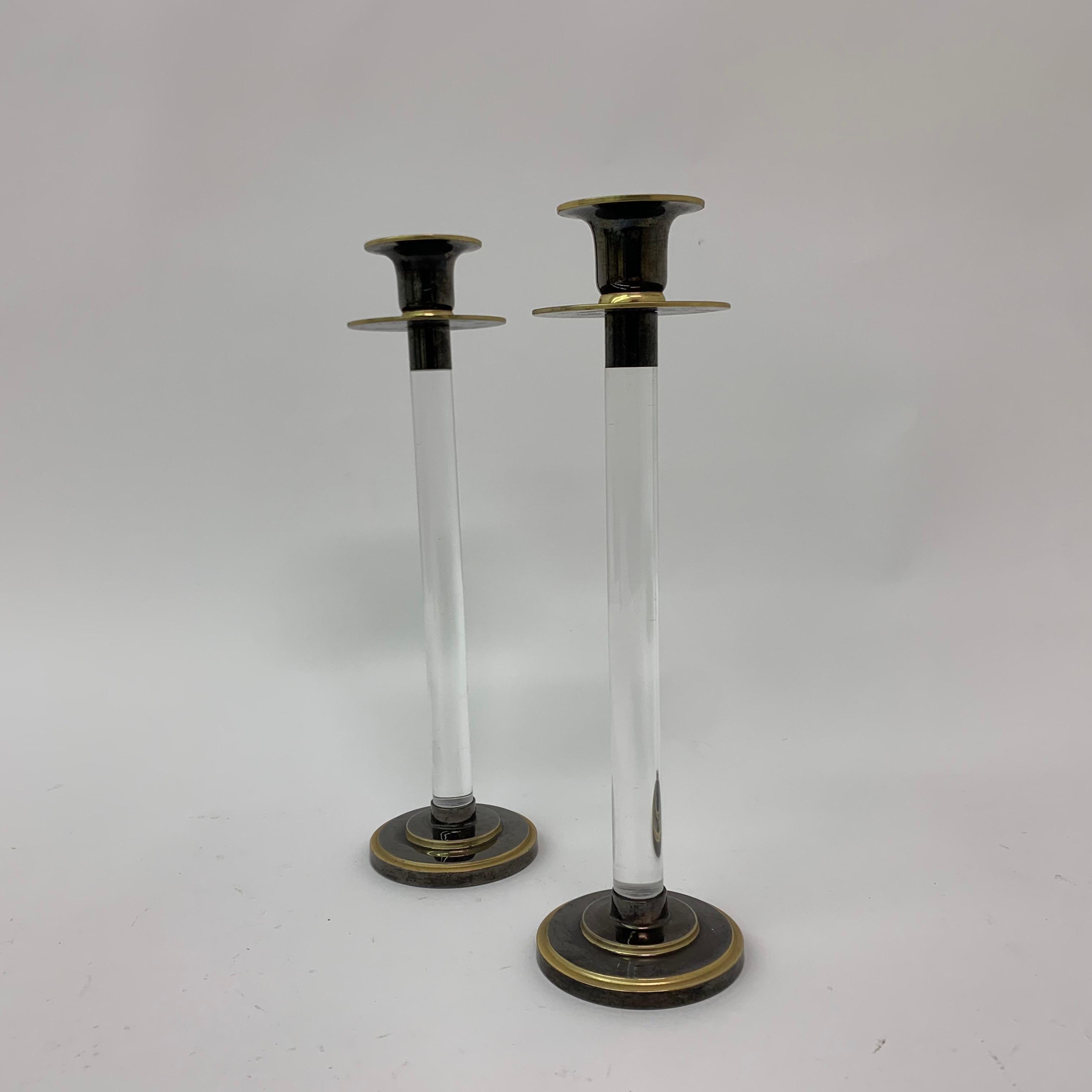 Set di 2 candele in lucite Caravell, anni '70 in vendita 7