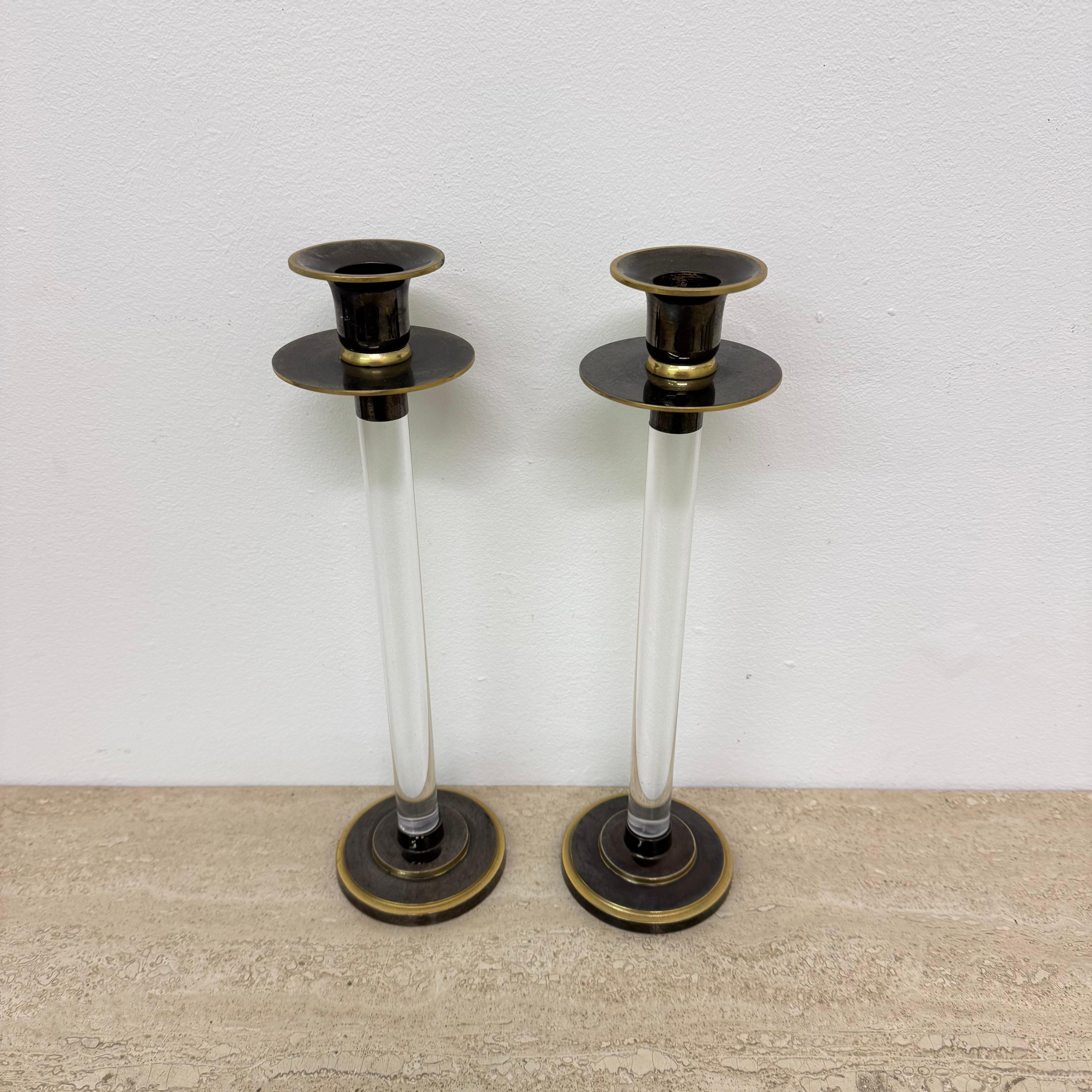 Set di 2 candele in lucite Caravell, anni '70 in vendita 7