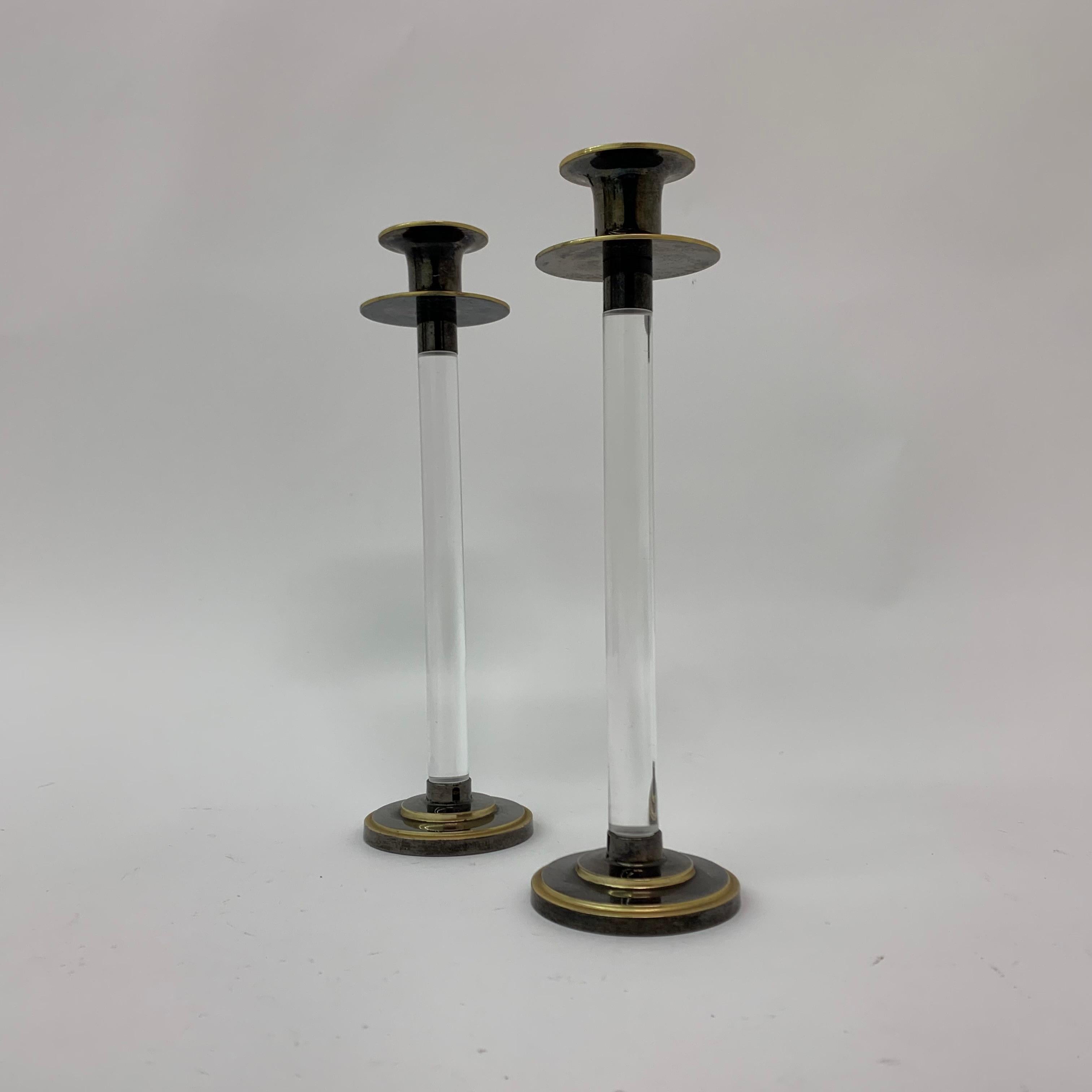 Set di 2 candele in lucite Caravell, anni '70 in vendita 8