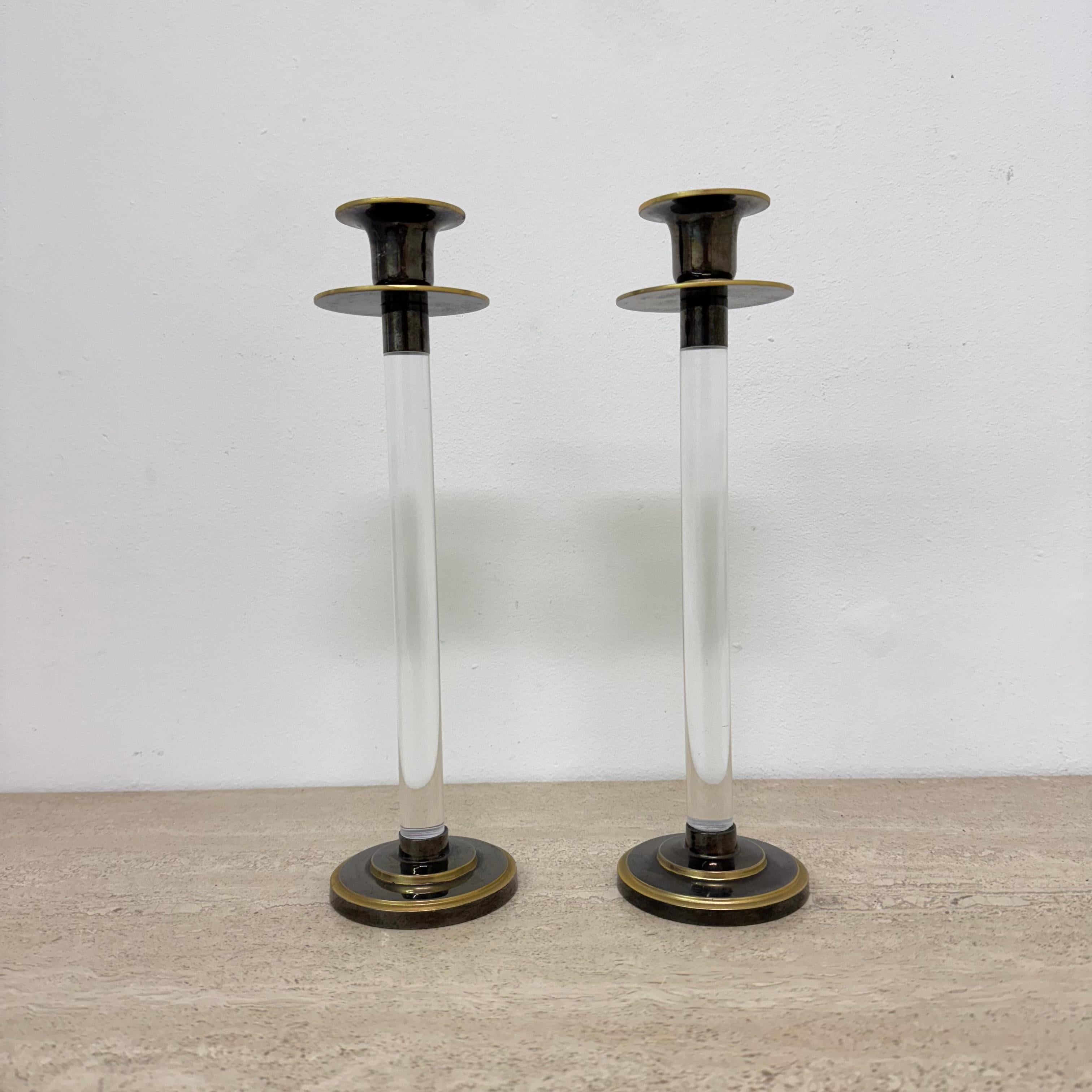 Set di 2 candele in lucite Caravell, anni '70 in vendita 8