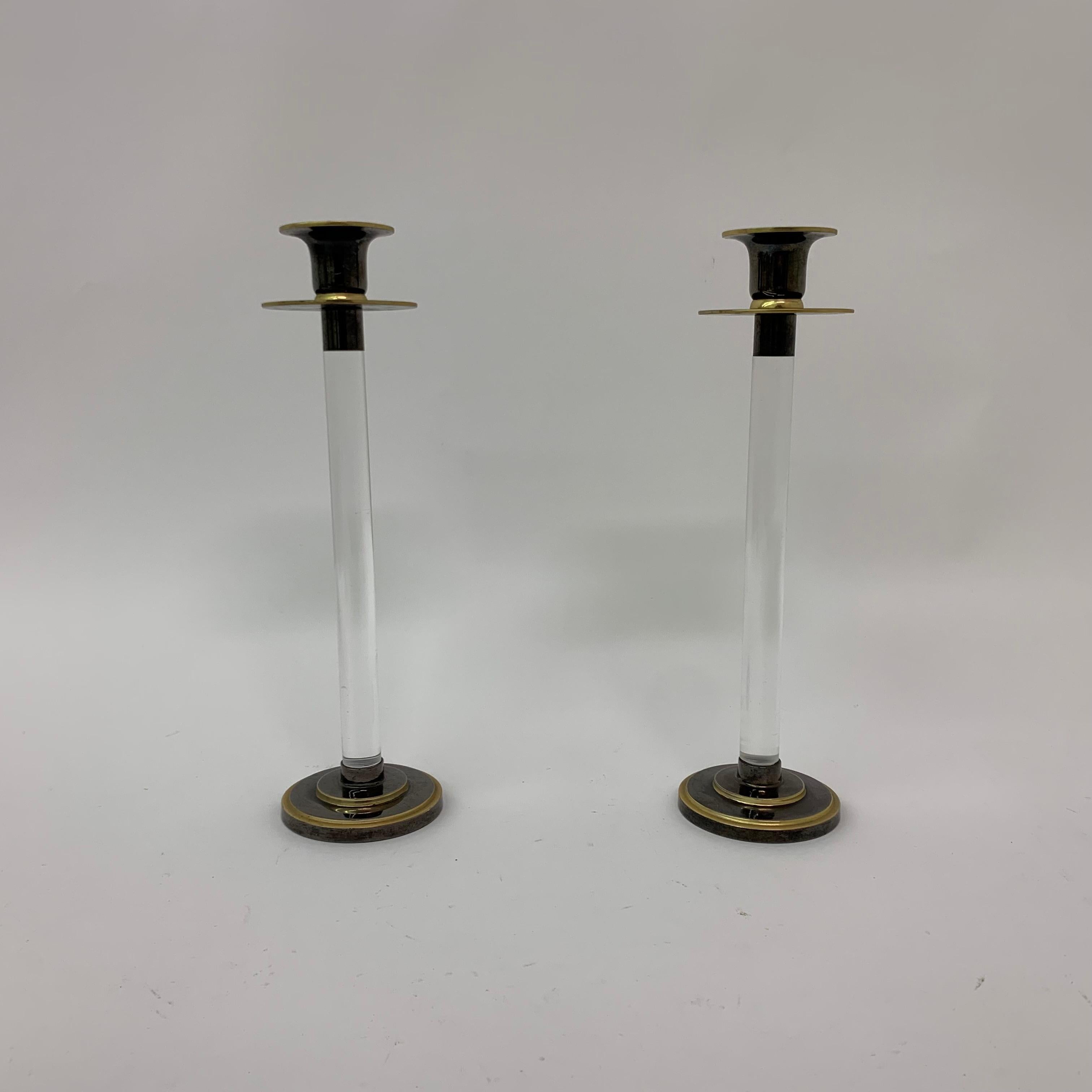 Set di 2 candele in lucite Caravell, anni '70 in vendita 9