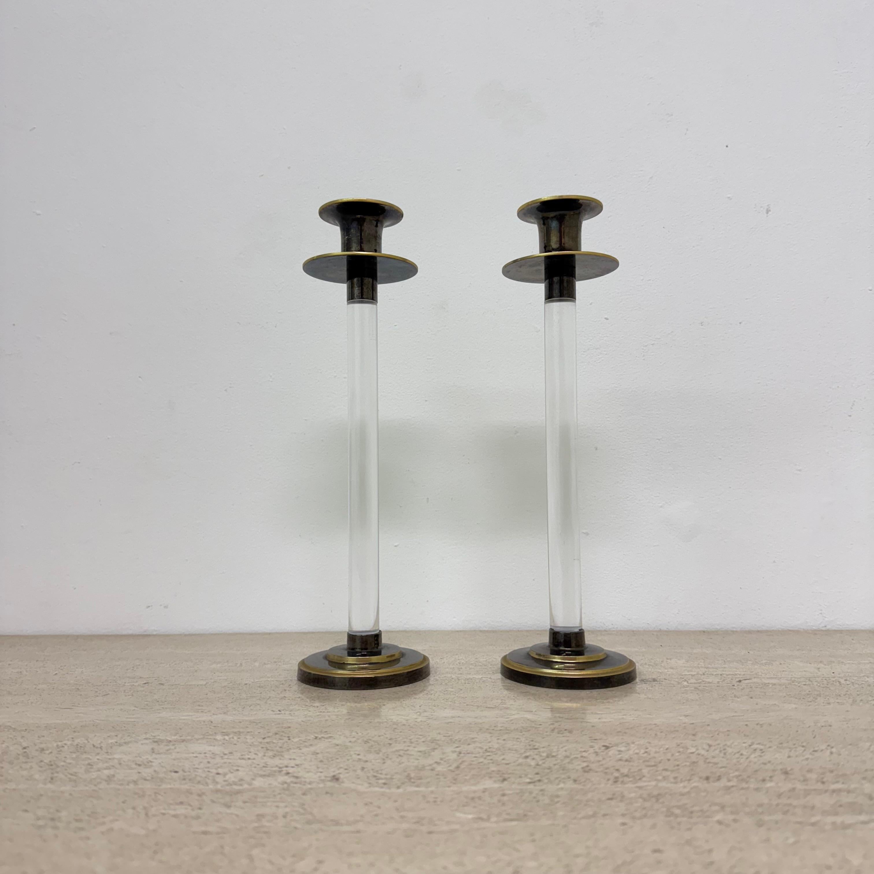Set di 2 candele in lucite Caravell, anni '70 in vendita 9