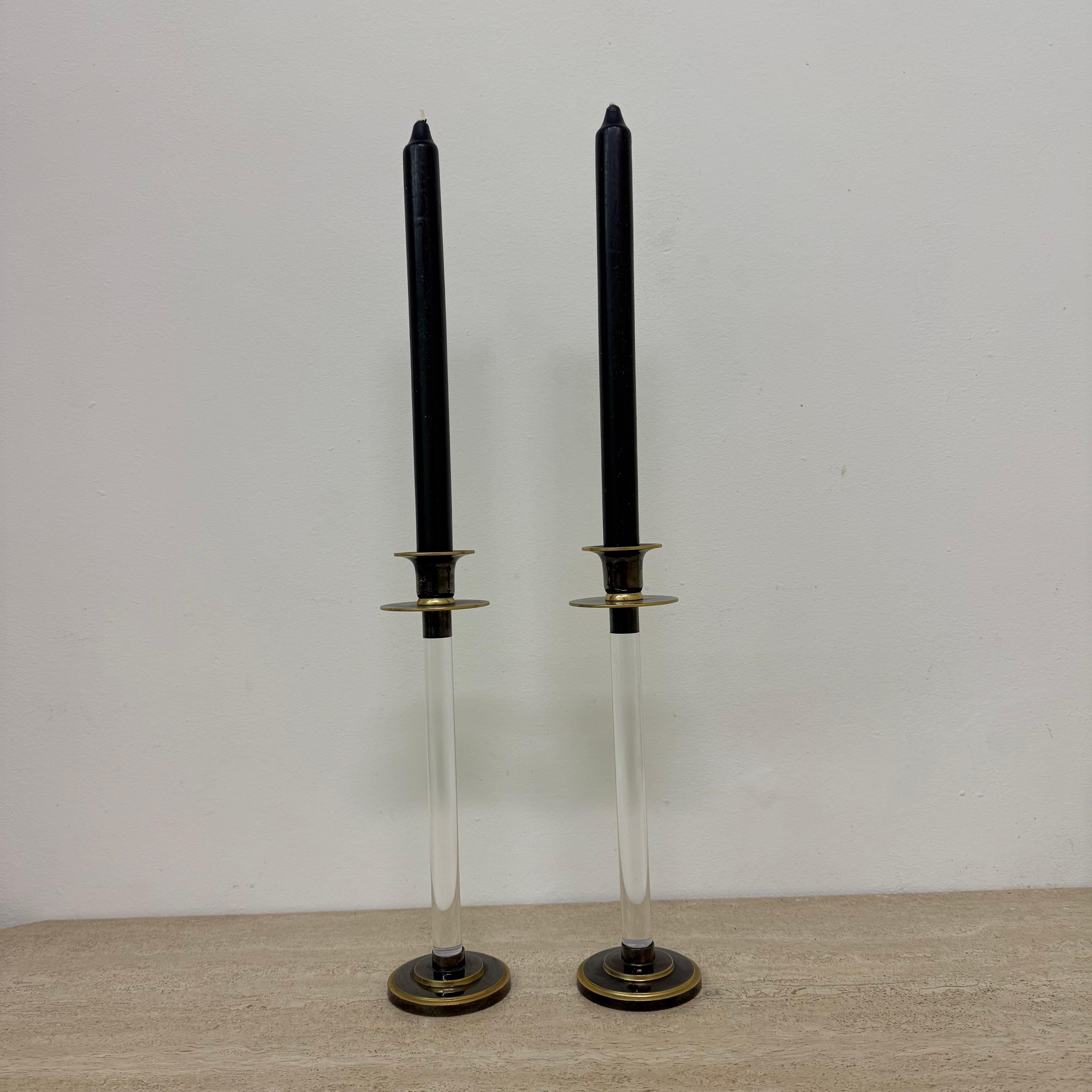 Set di 2 candele in lucite Caravell, anni '70 in vendita 10