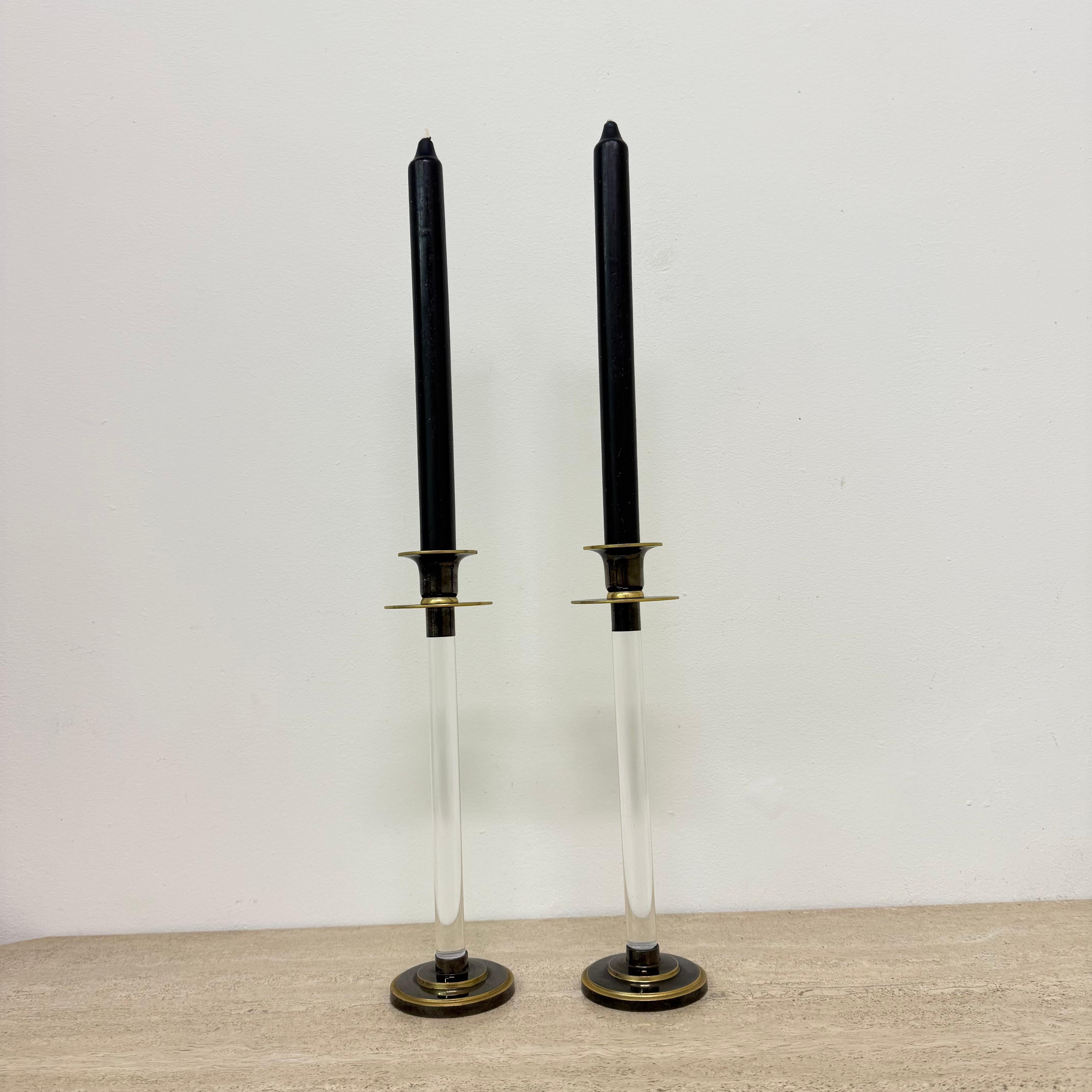 Set di 2 candele in lucite Caravell, anni '70 in vendita 11