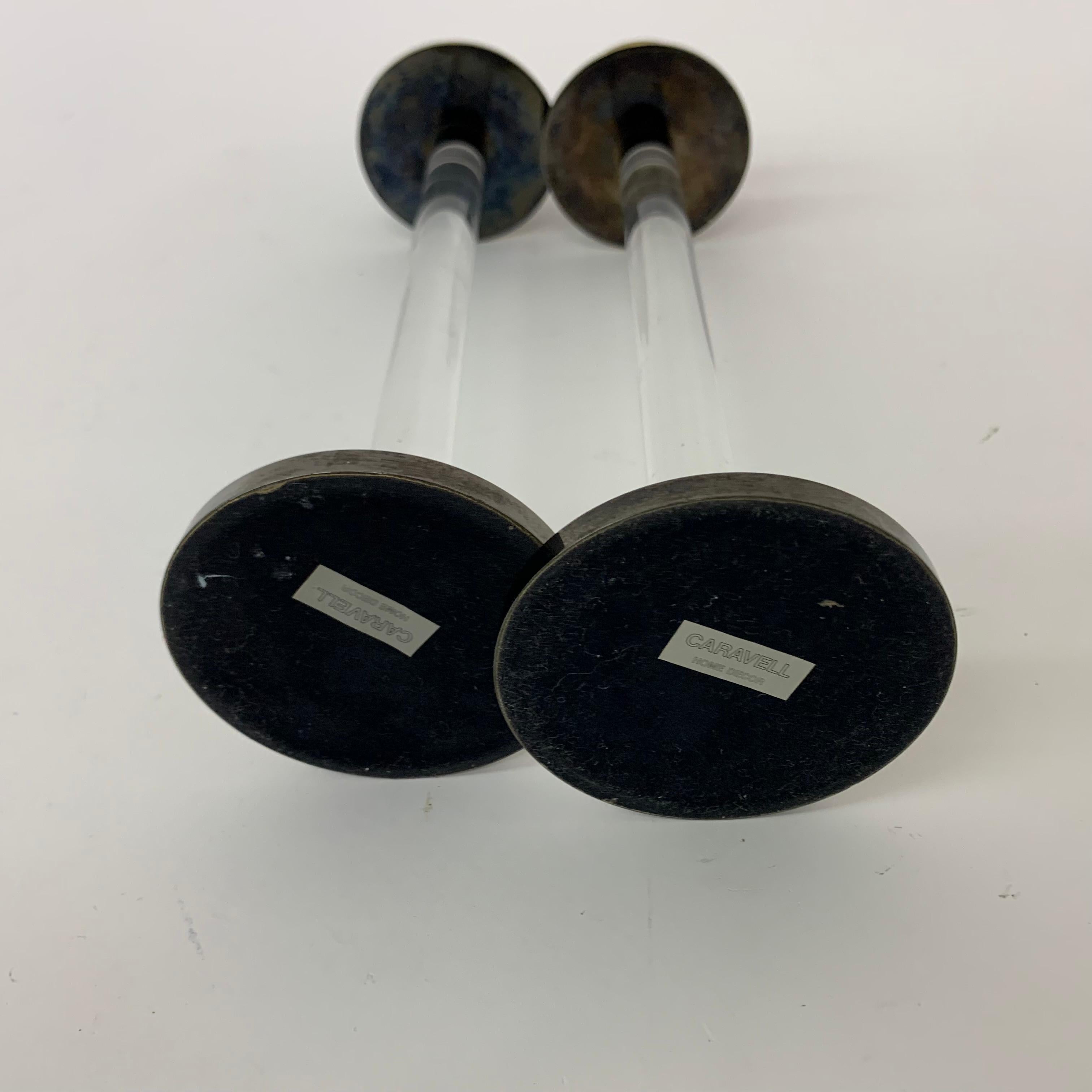 Set di 2 candele in lucite Caravell, anni '70 in vendita 13