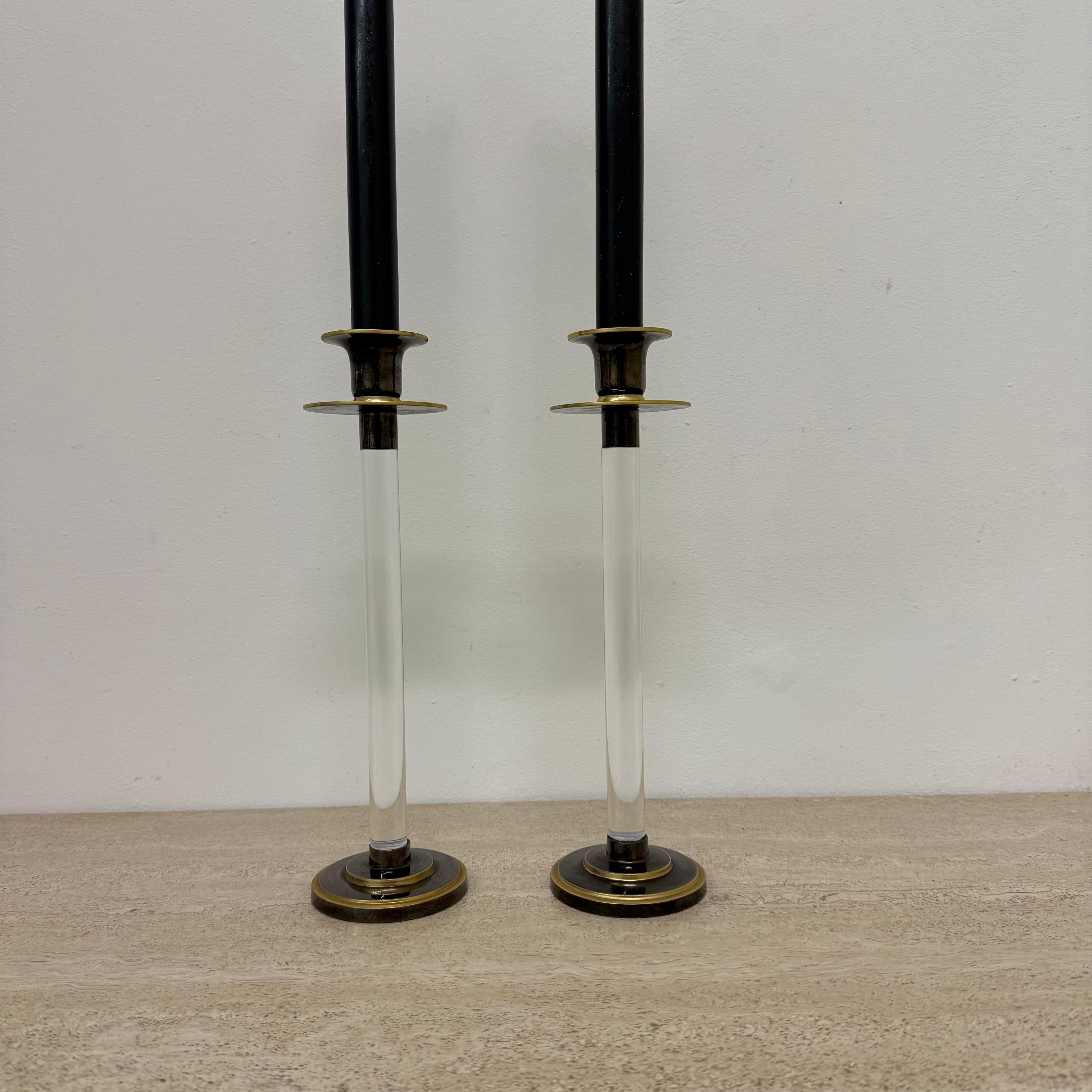 Set di 2 candele in lucite Caravell, anni '70 in vendita 13